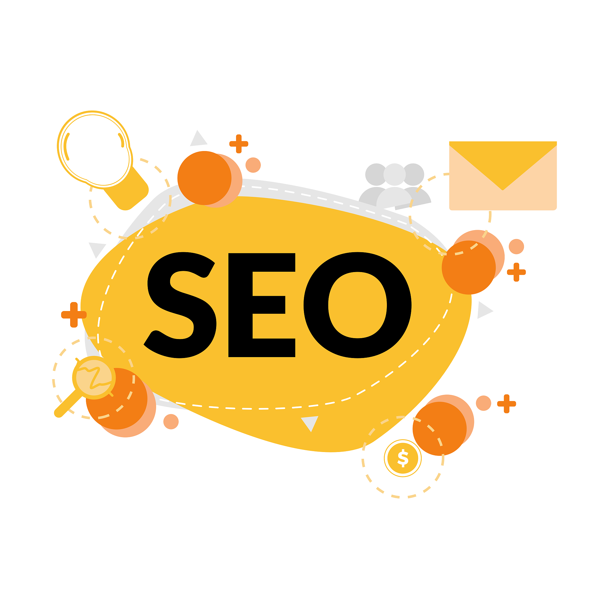seo abstract idea with element.