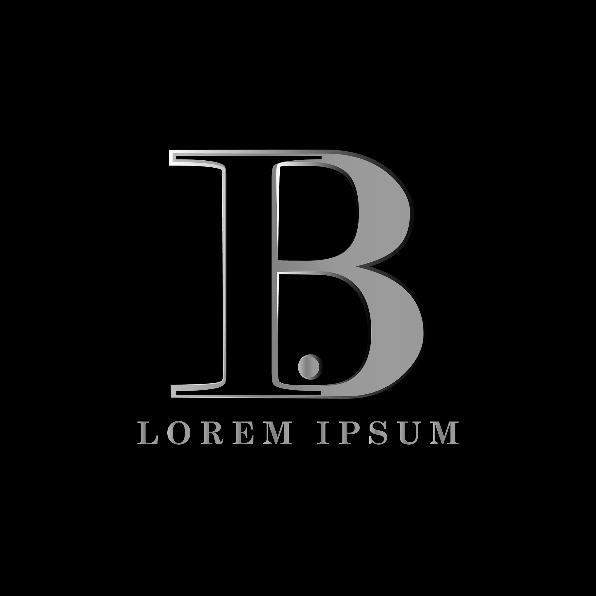 bi letter logo template graphic design