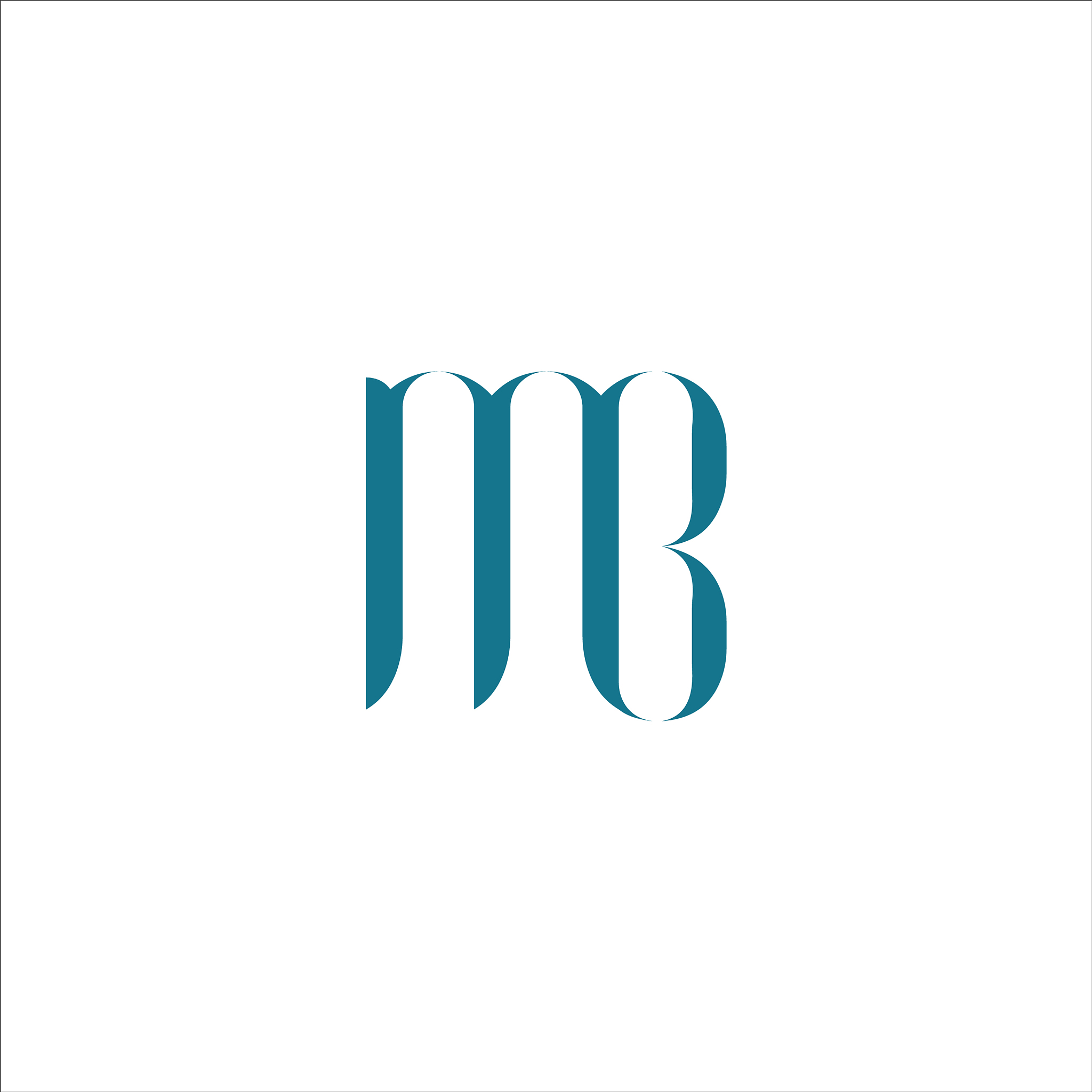 initial letter mb logo or bm logo design