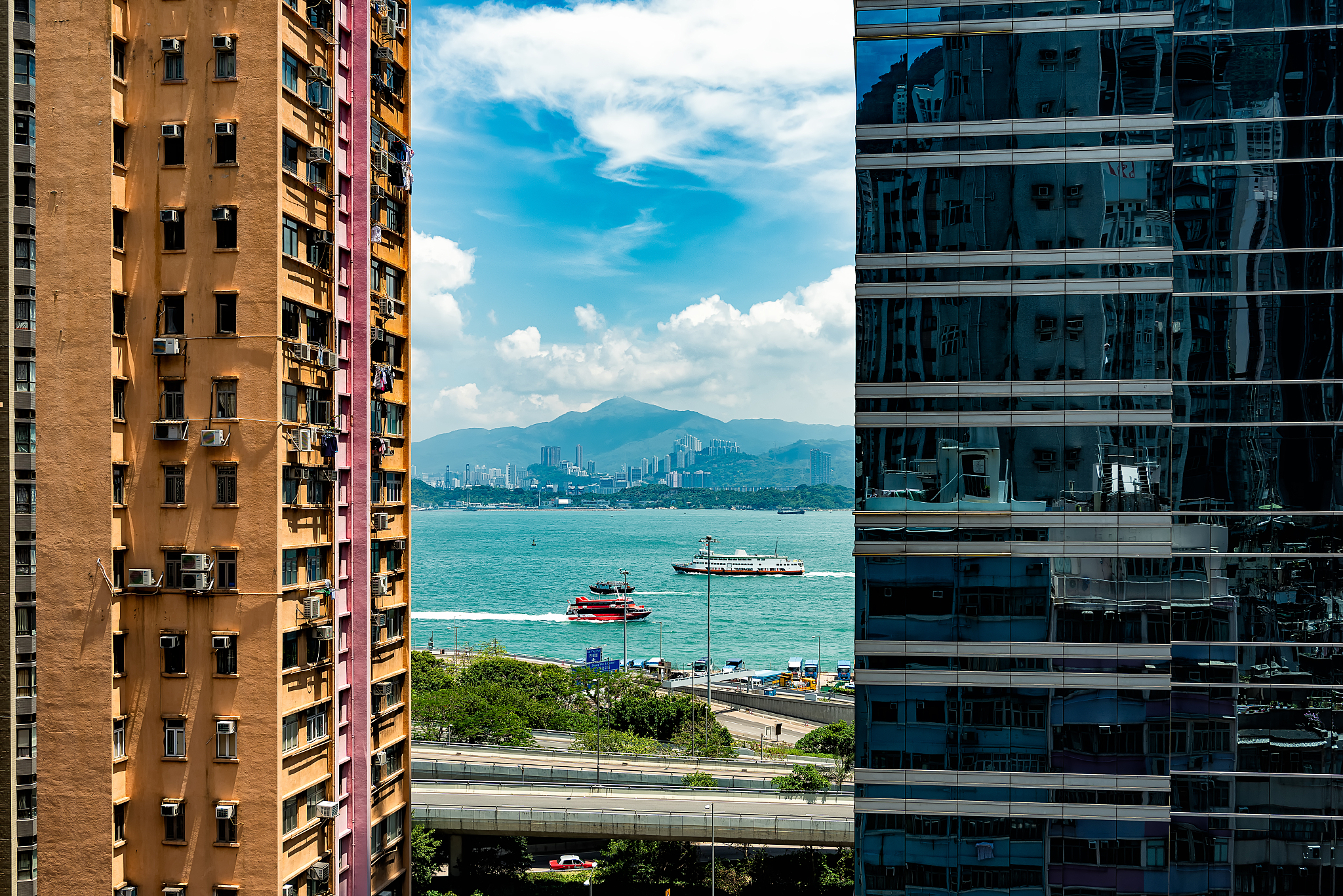 香港城市风光交通与住宅<strong>高清</strong>图