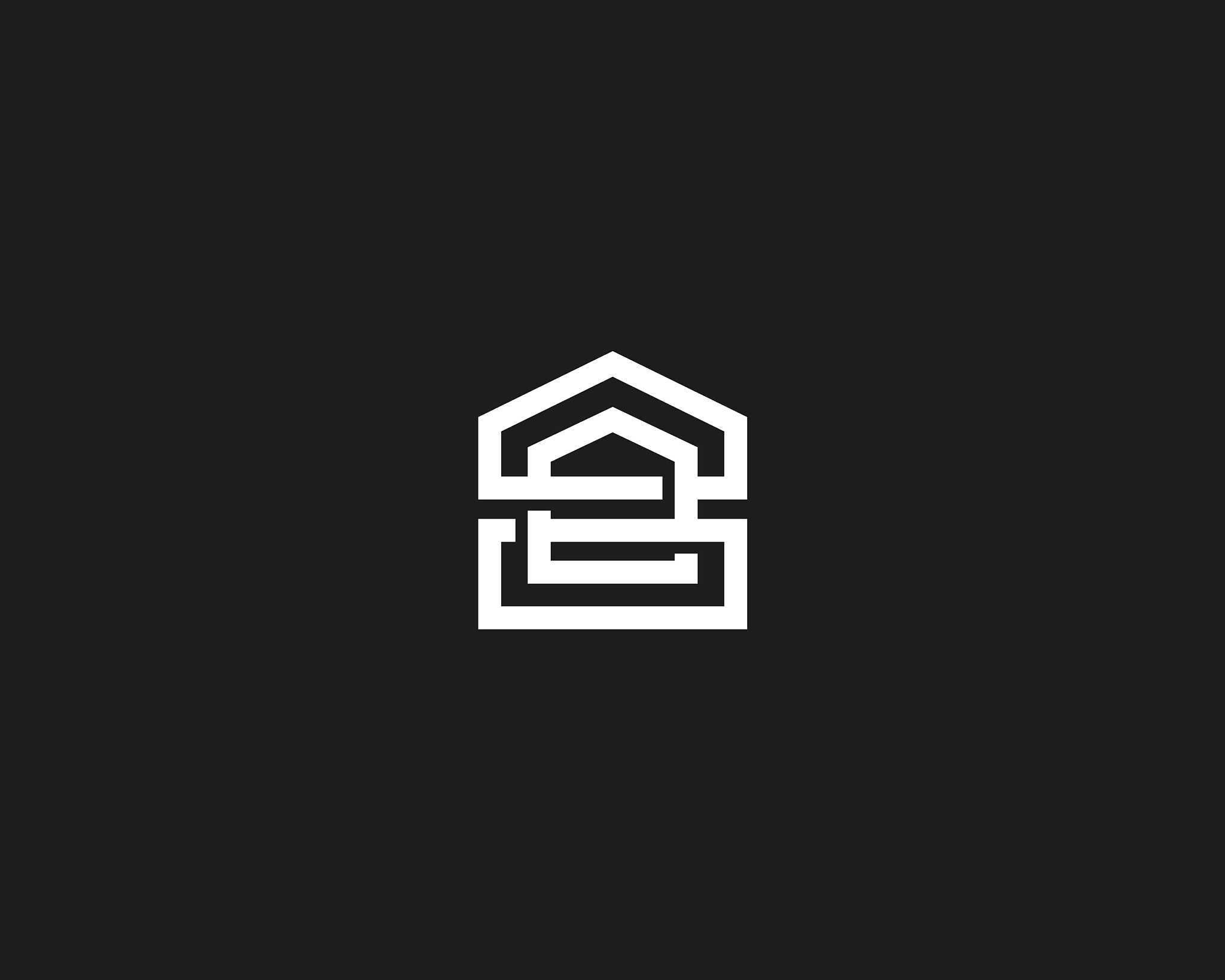 abstract linear house logo home universal