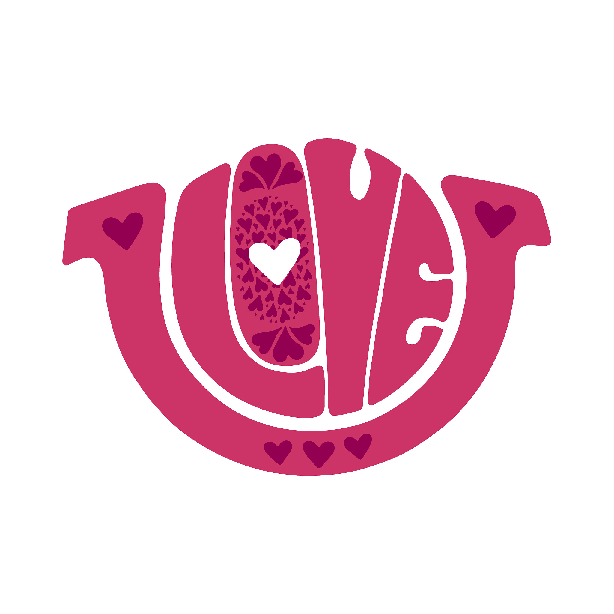 love u - hand drawn vector typography.