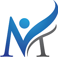 m letter logo template design