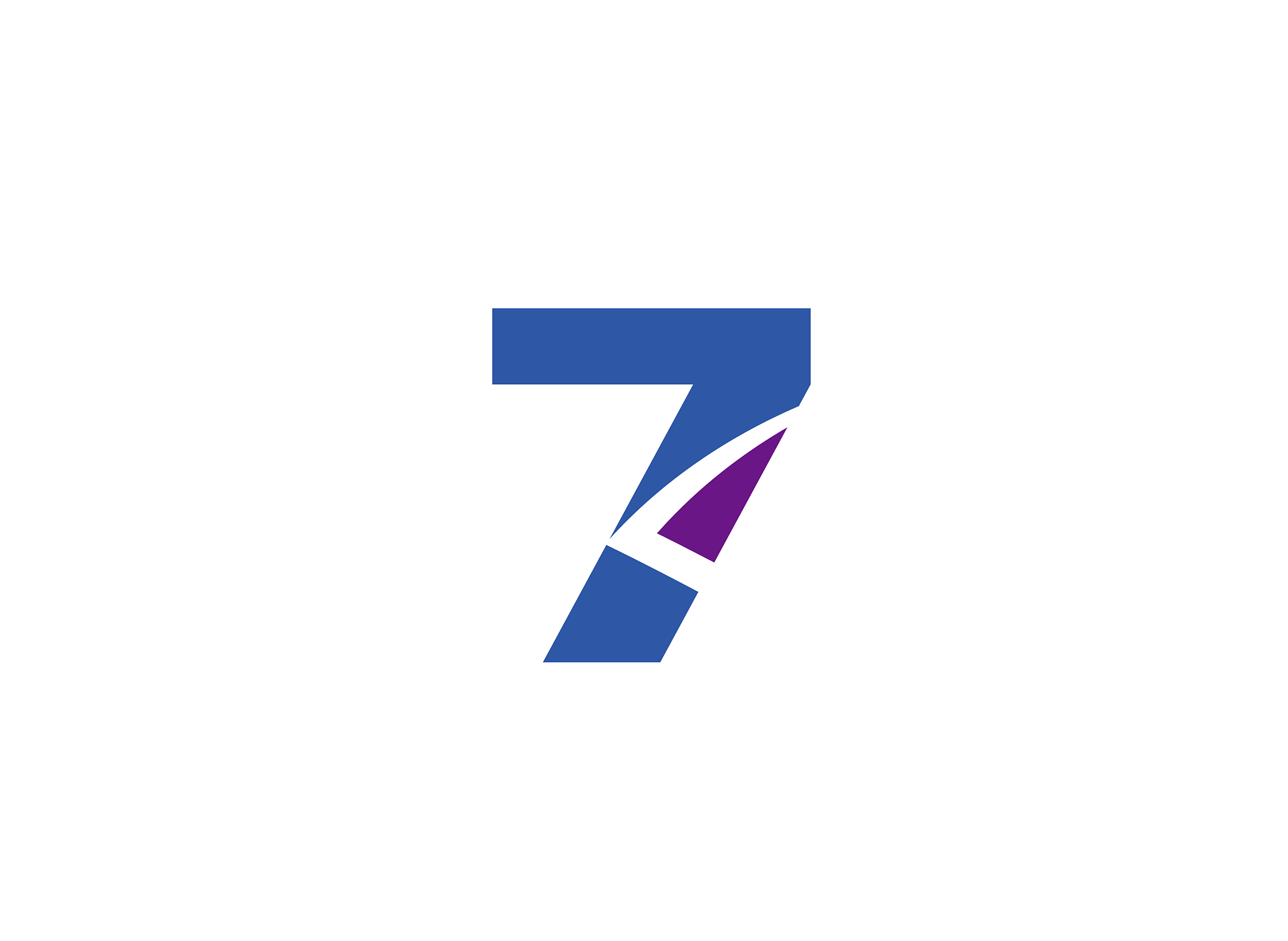 number seven 7 logo icon template elements