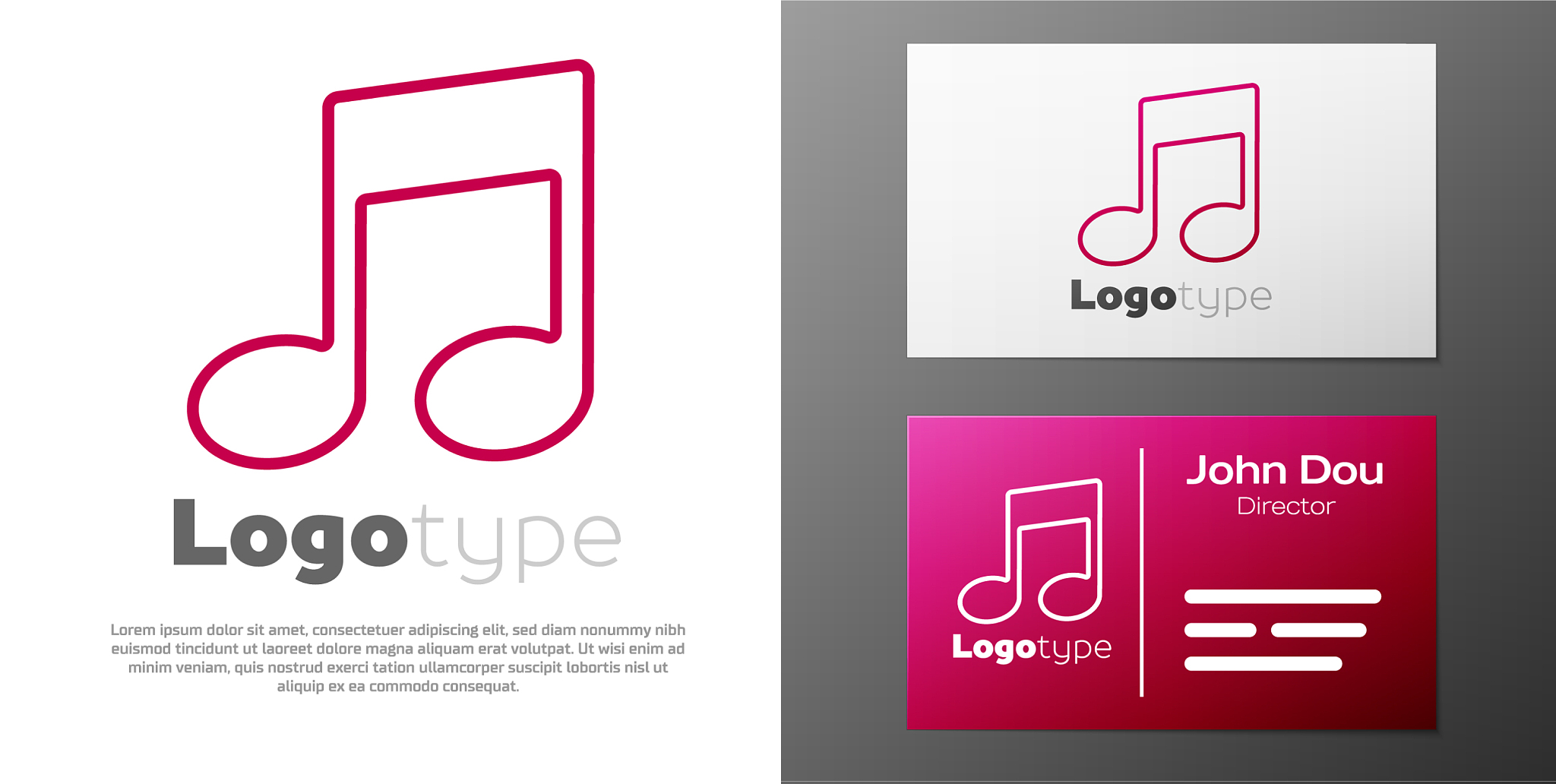 logotype line music note tone icon isolated on