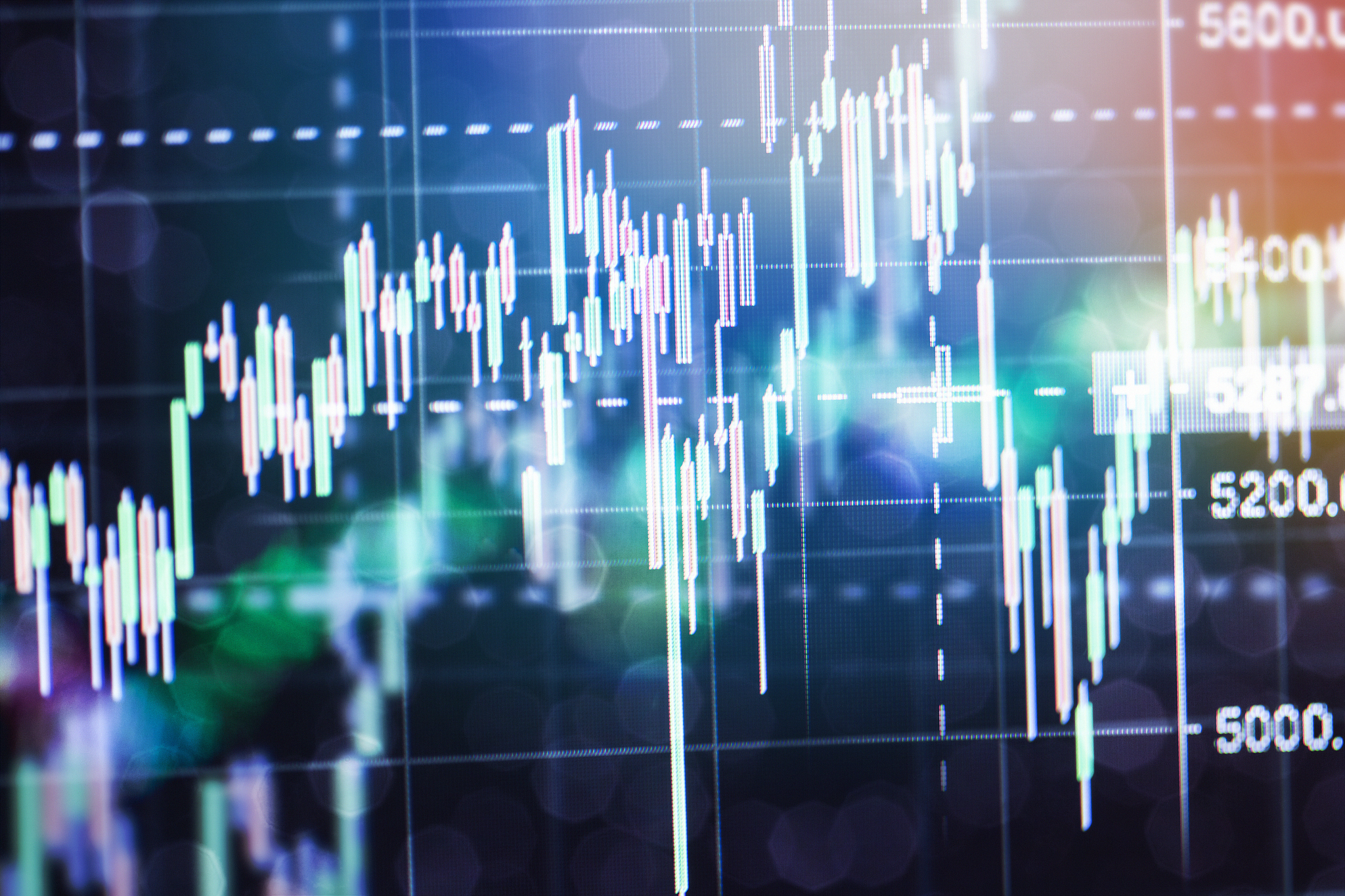 stock exchange data background