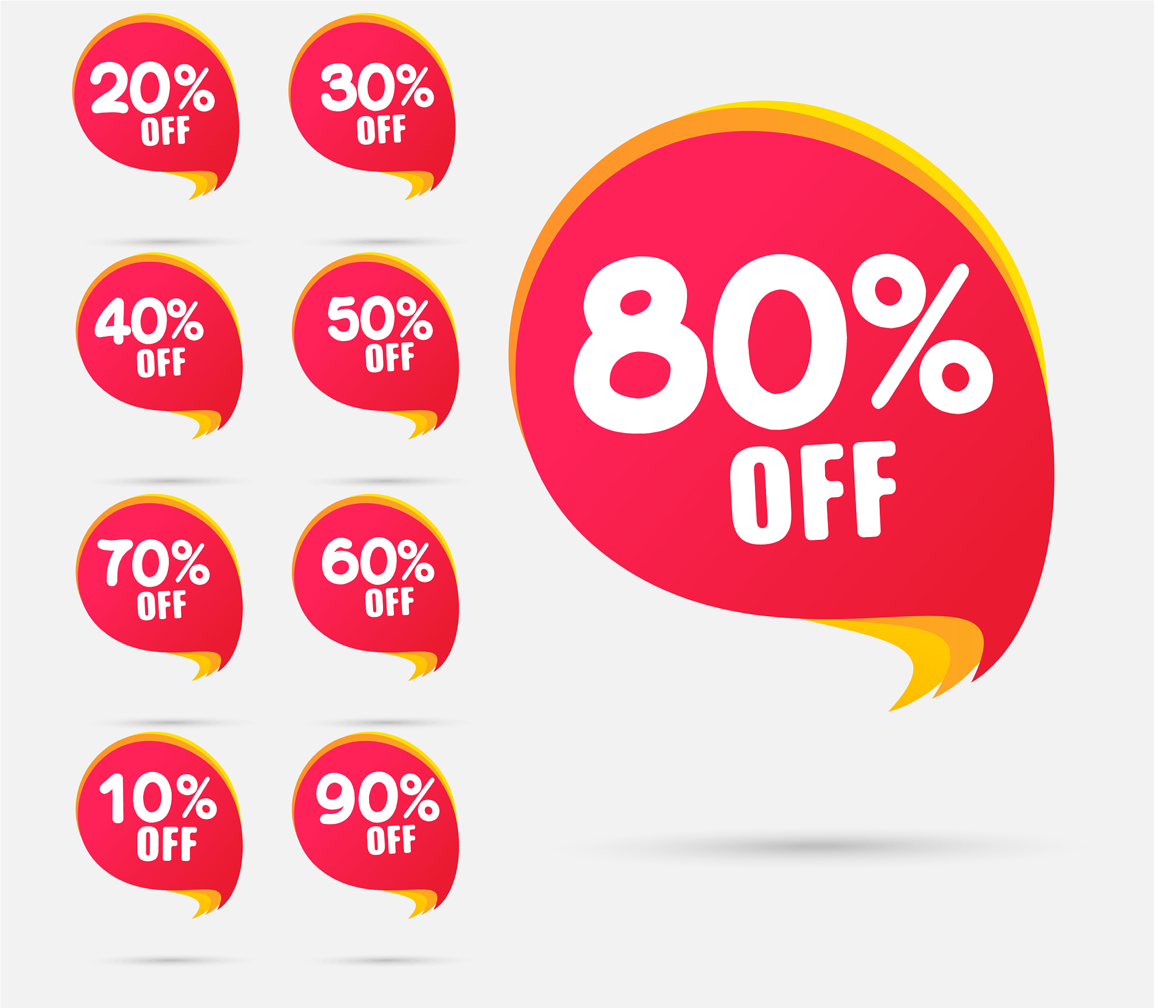 sale tags set badges template