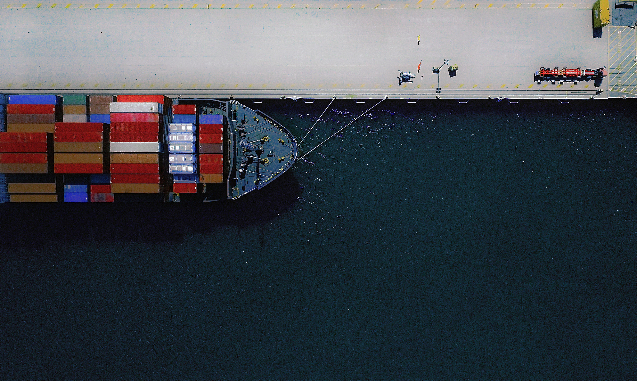 cargo ship in harbor