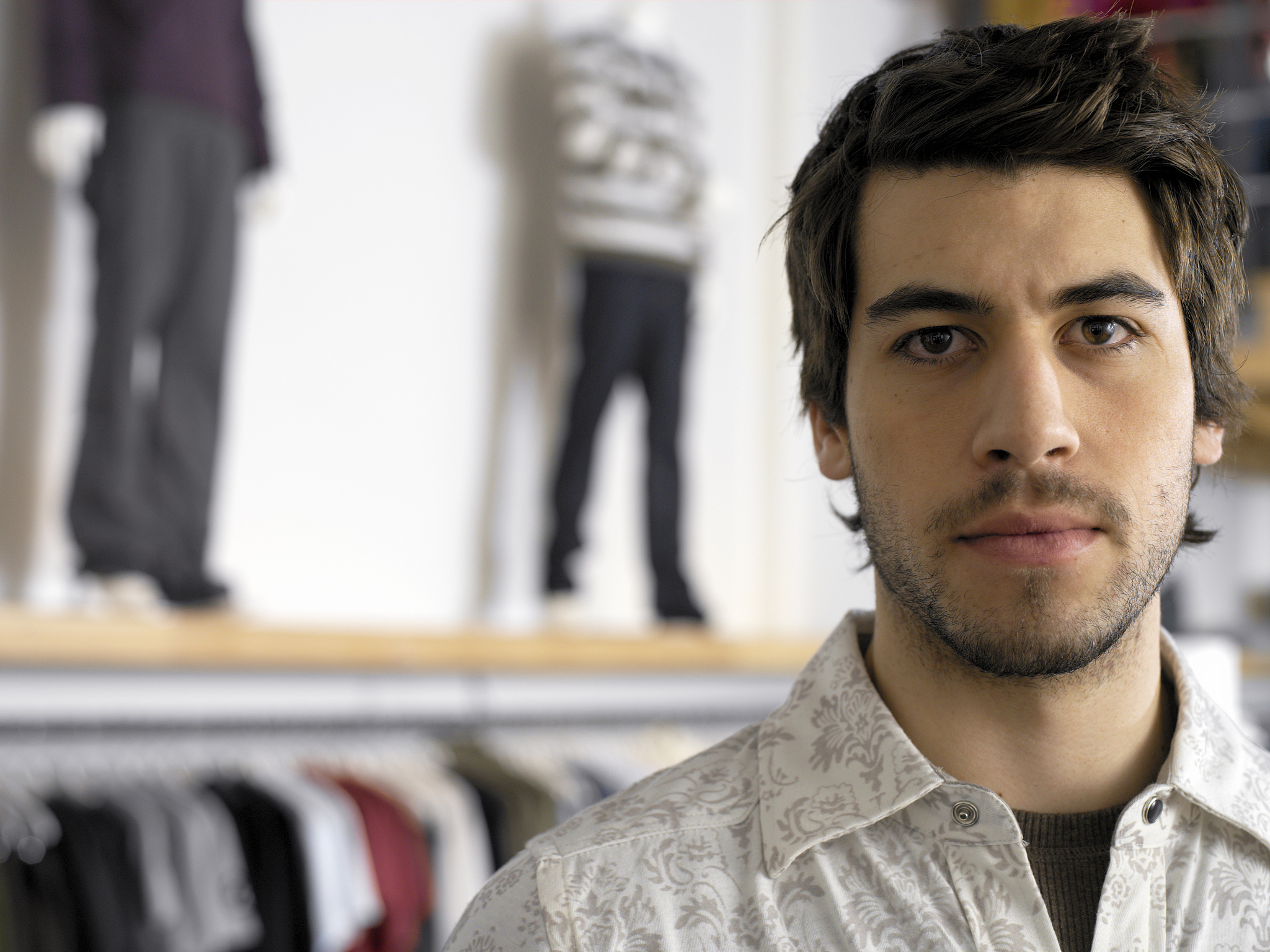 man in clothing store