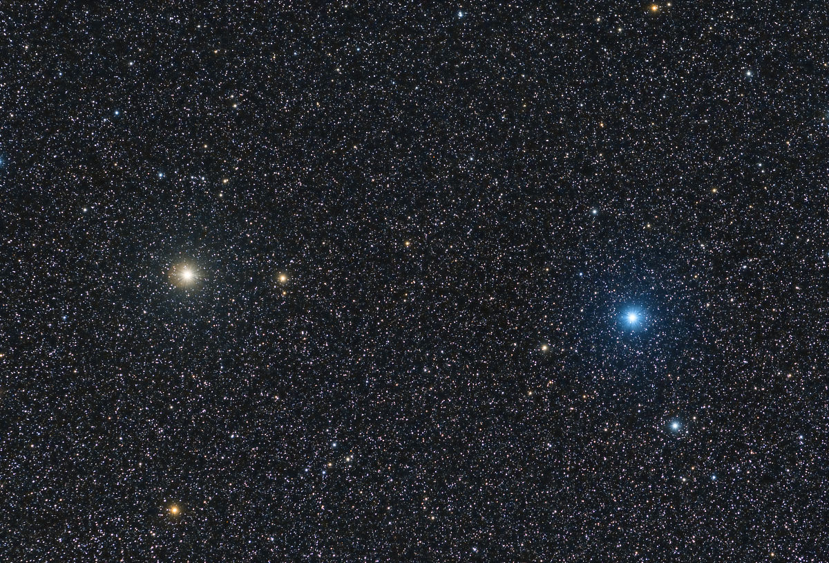 铯榴石和castor双子座的两个星座中最亮的恒星.背景的夜空