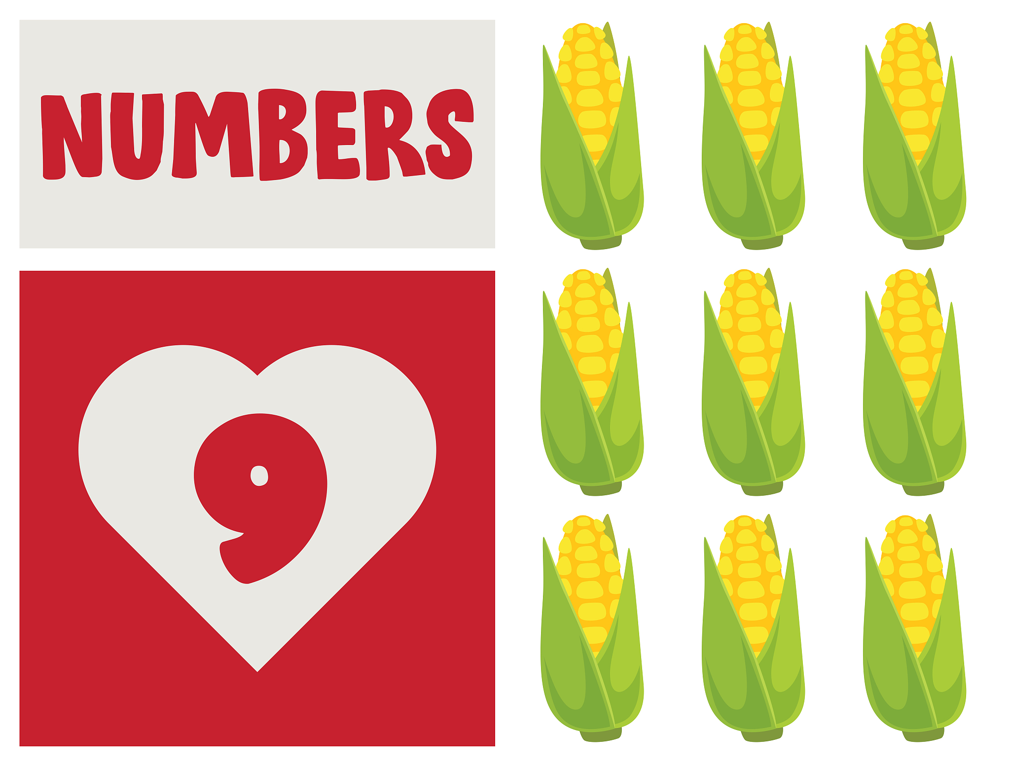 set of numbers for children education