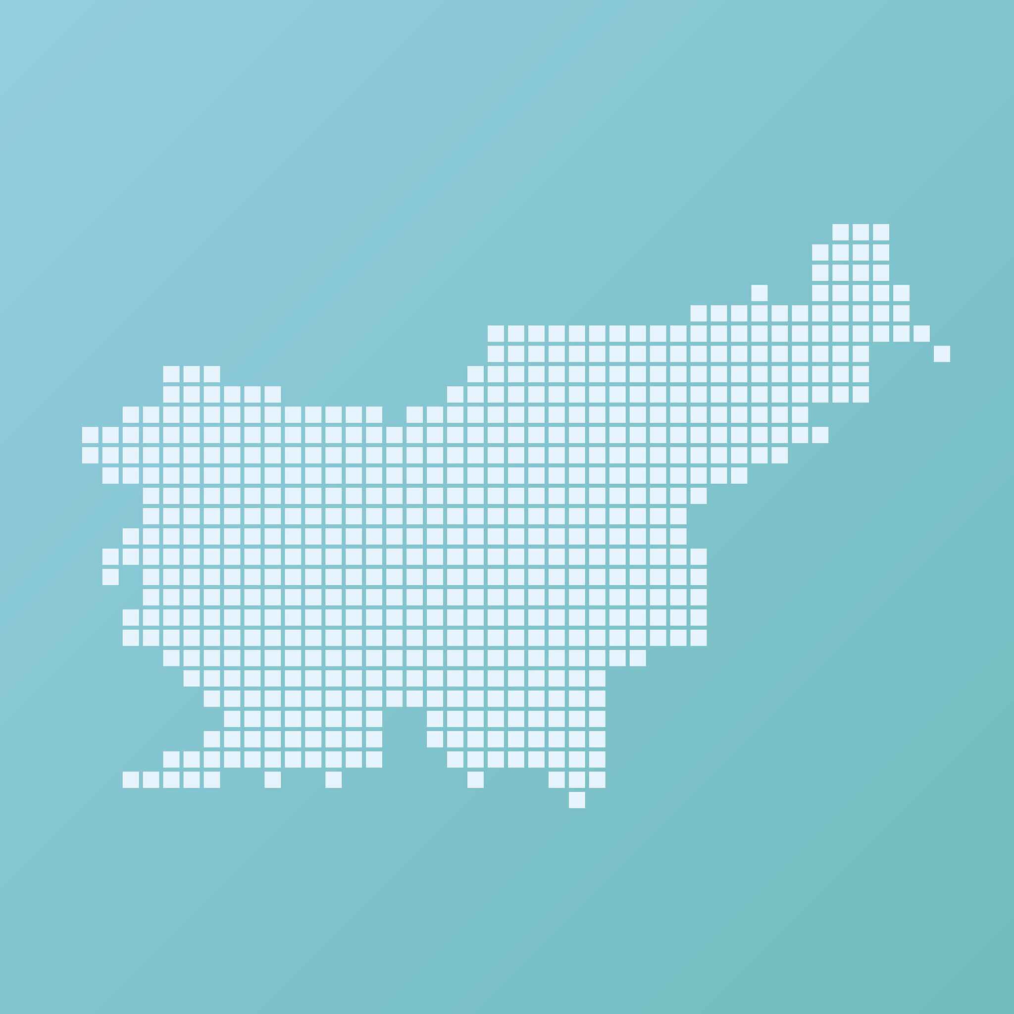 slovenia map basic square pattern turquoise