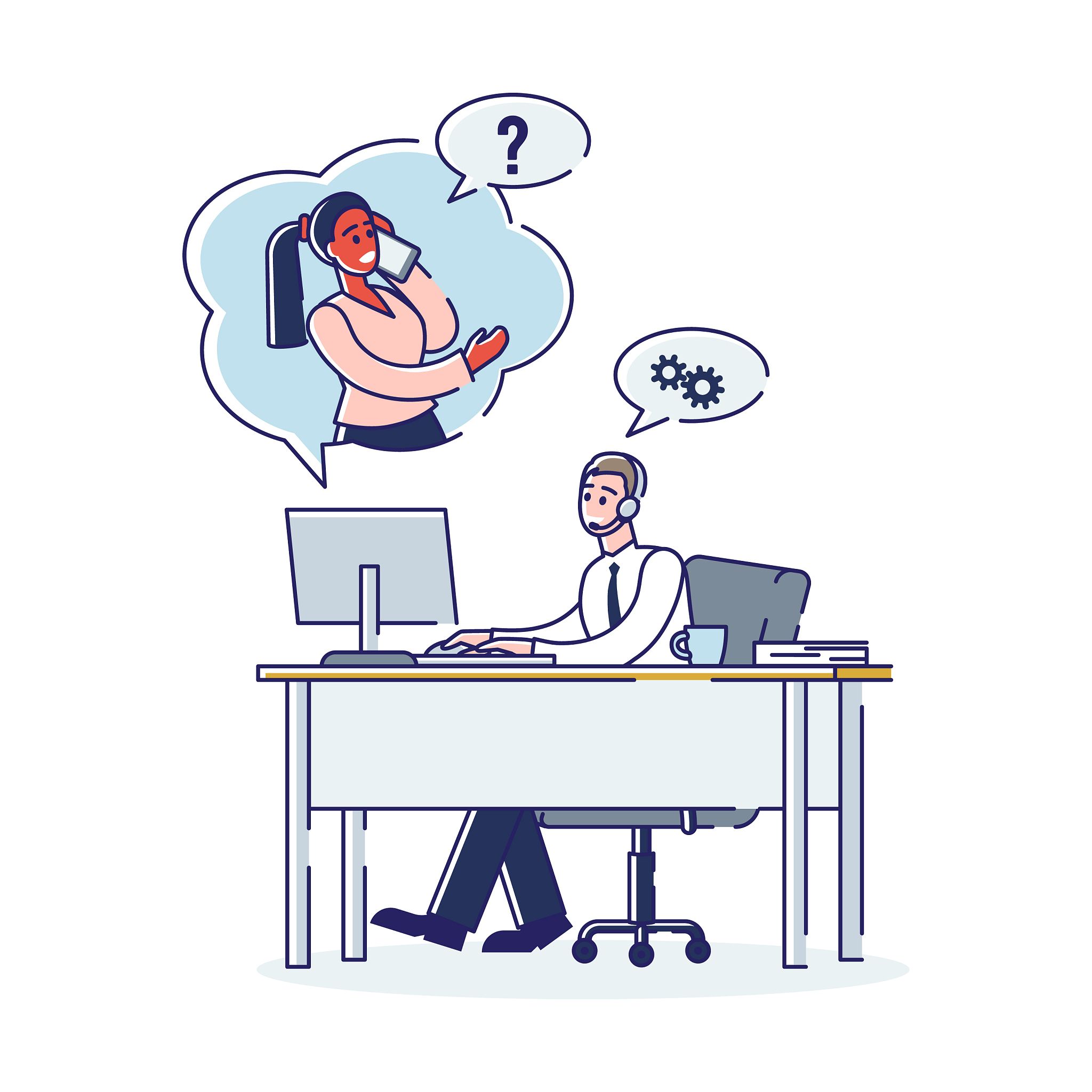 online support customer service and call center