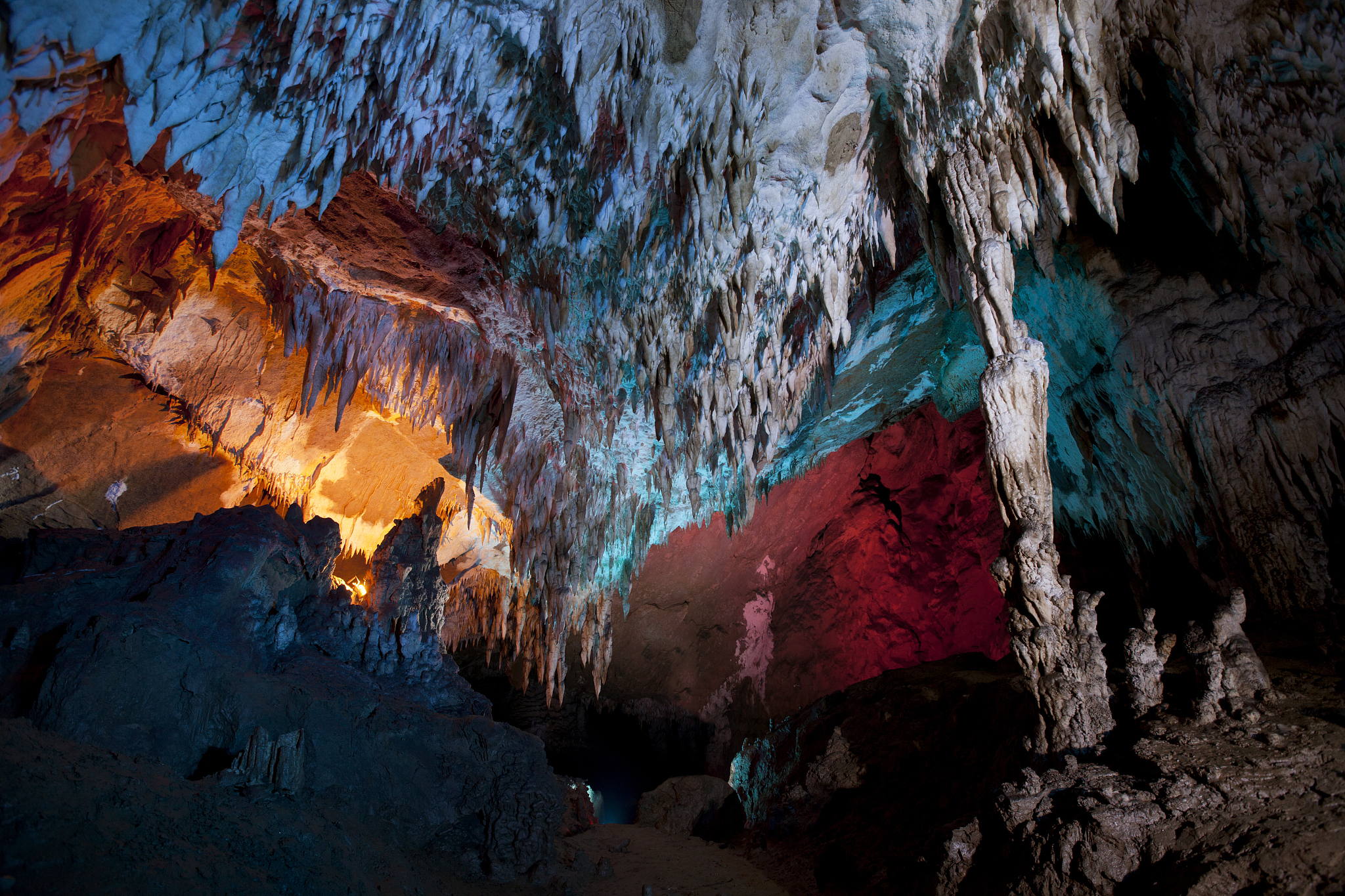 cave light painting.