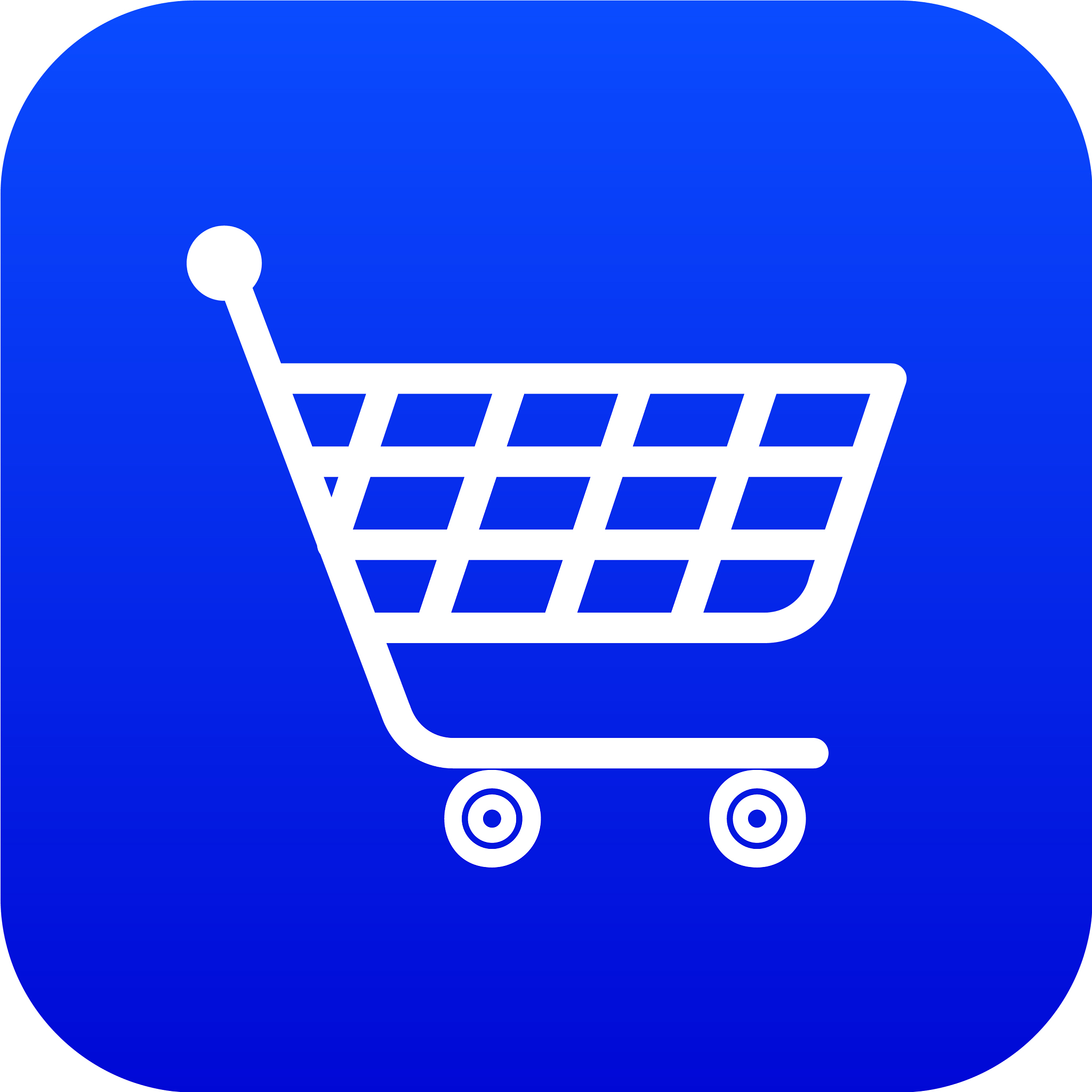 product trolley icon blue