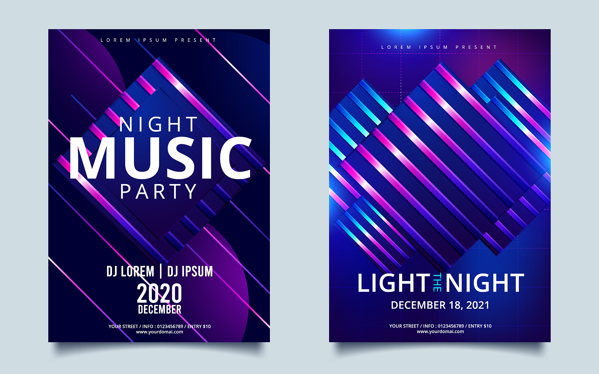 party flyer poster. futuristic club flyer design template. vecto