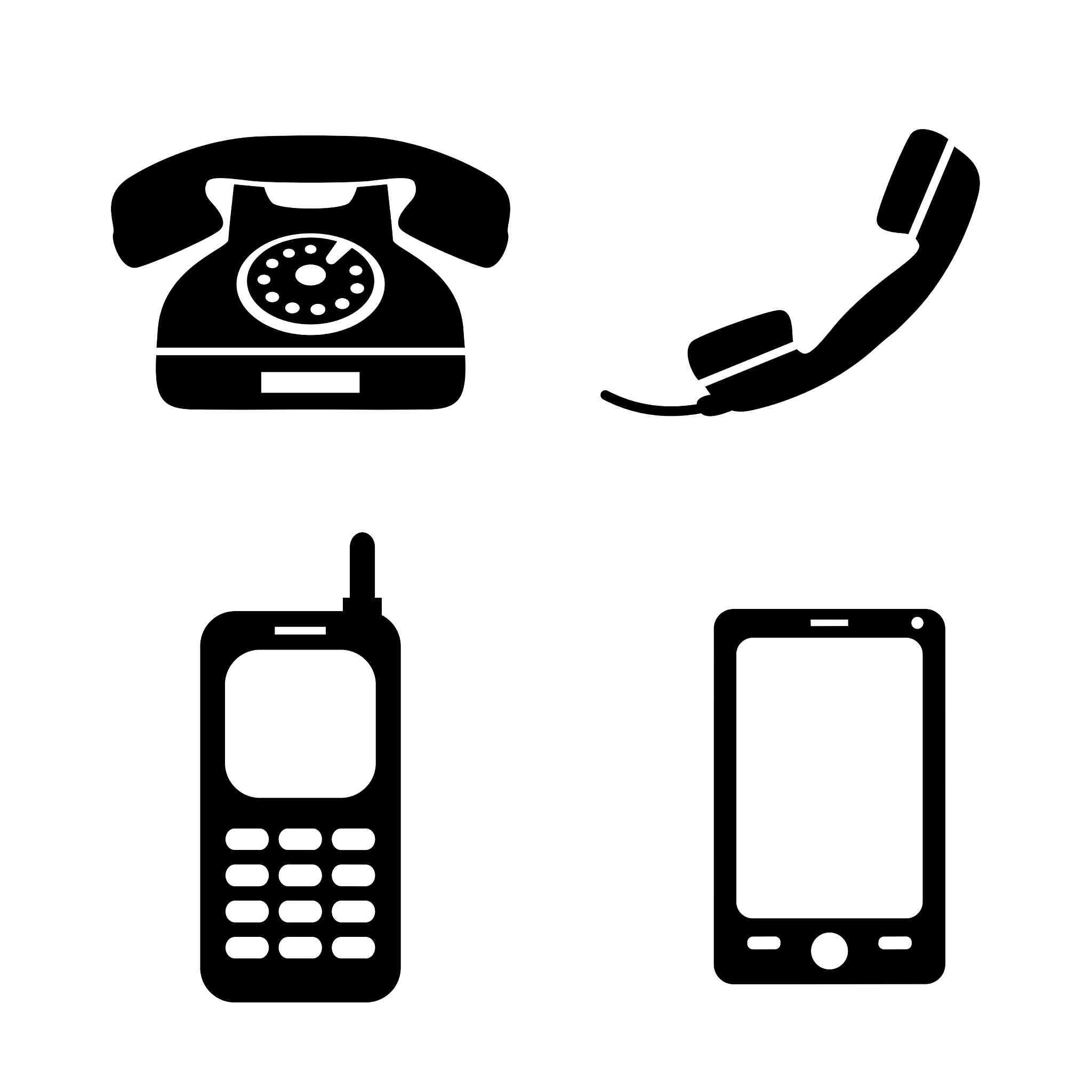 collection of phone icons