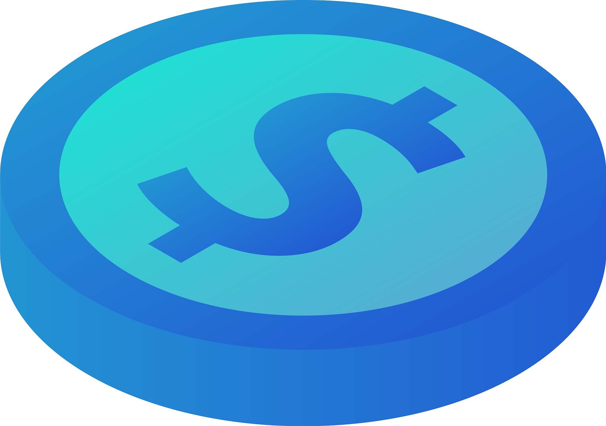 coin icon isometric style