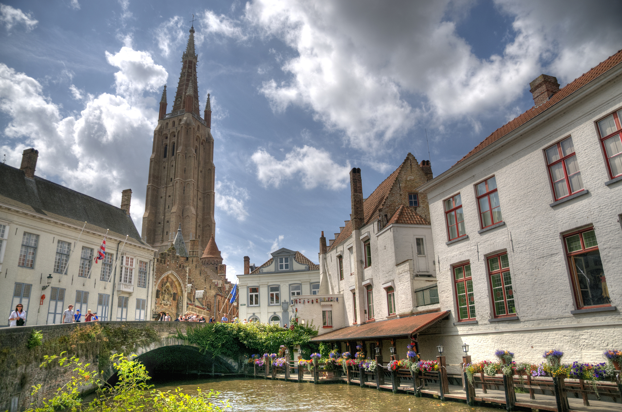 bruges - the tower of the church of our lady.