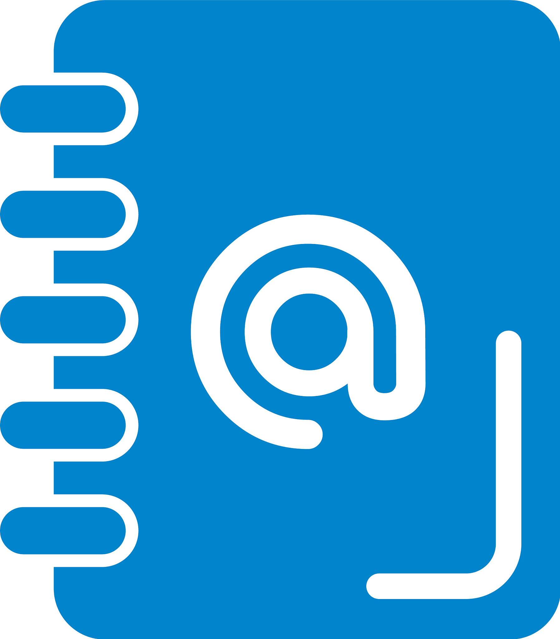 agenda with symbol of at