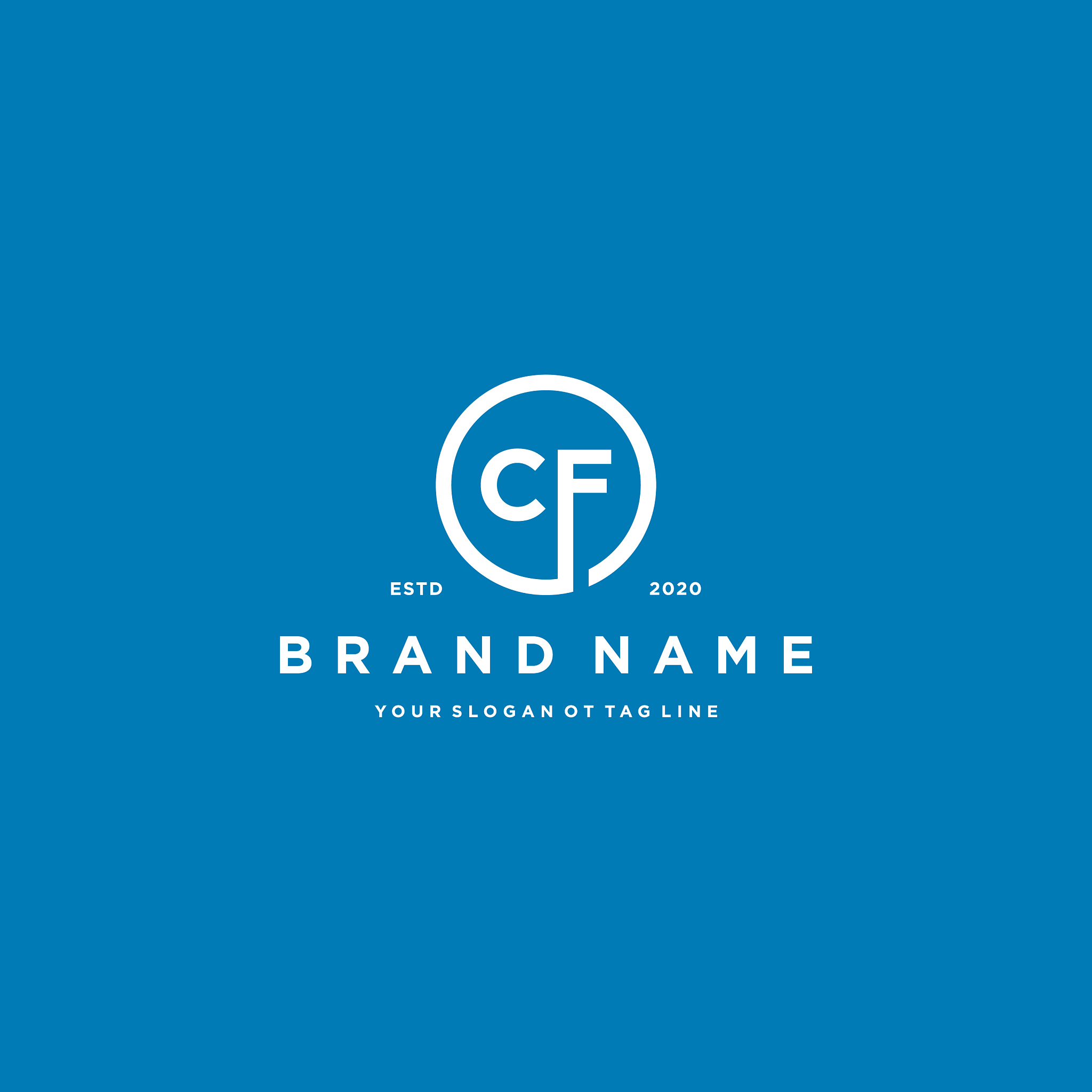 letter cf logo design