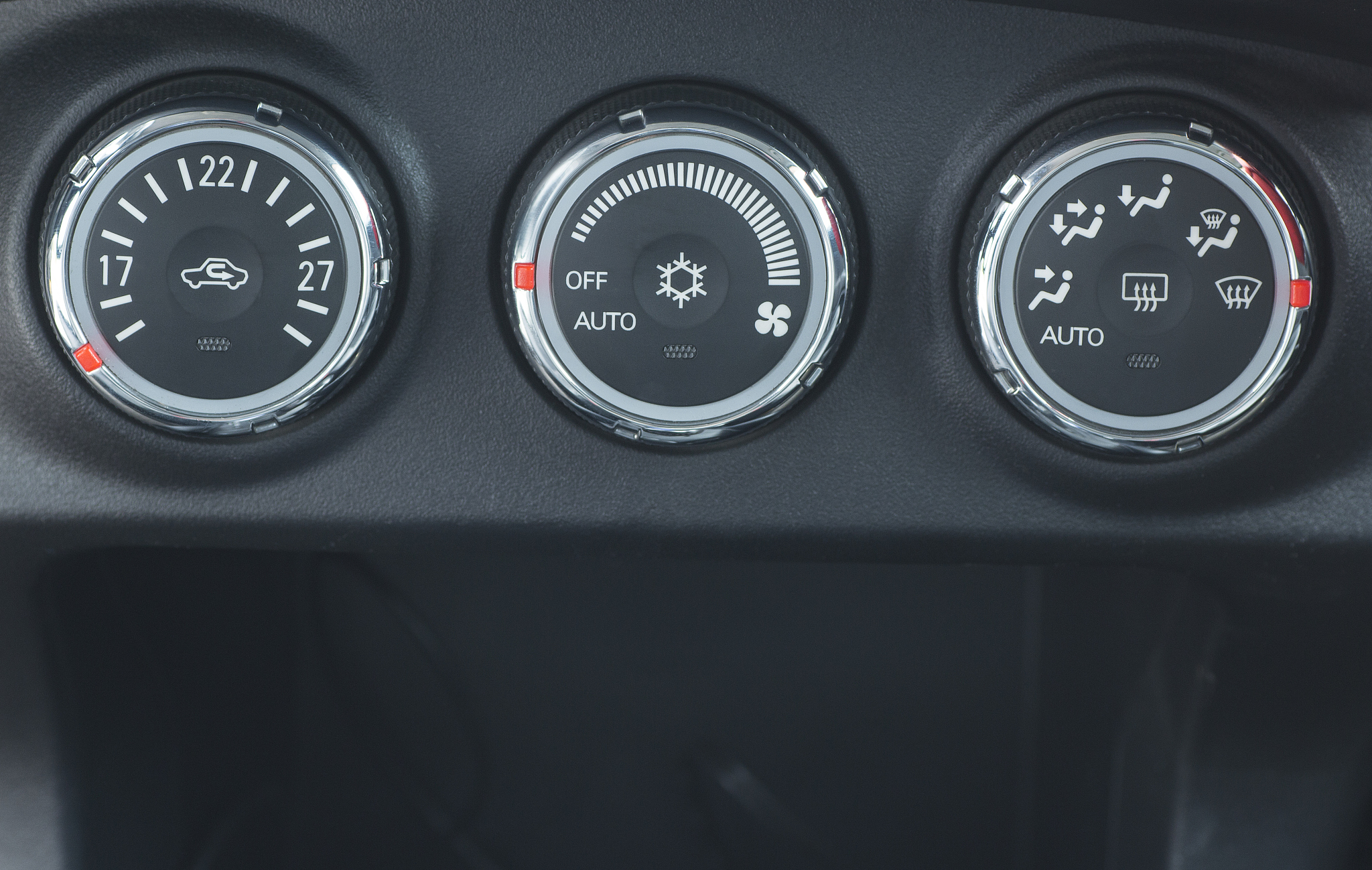 modern automobile dashboard closeup