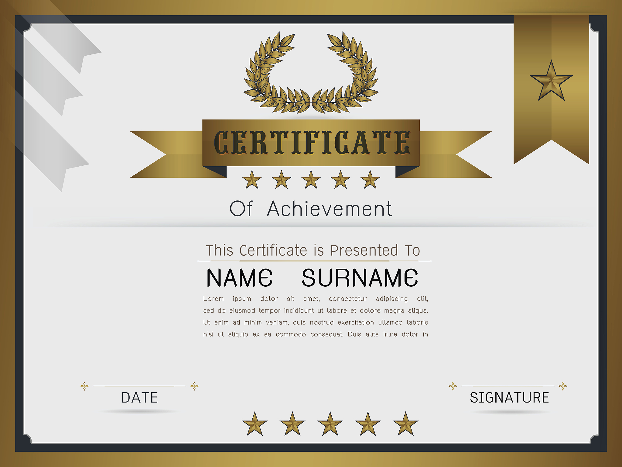 graceful certificate template