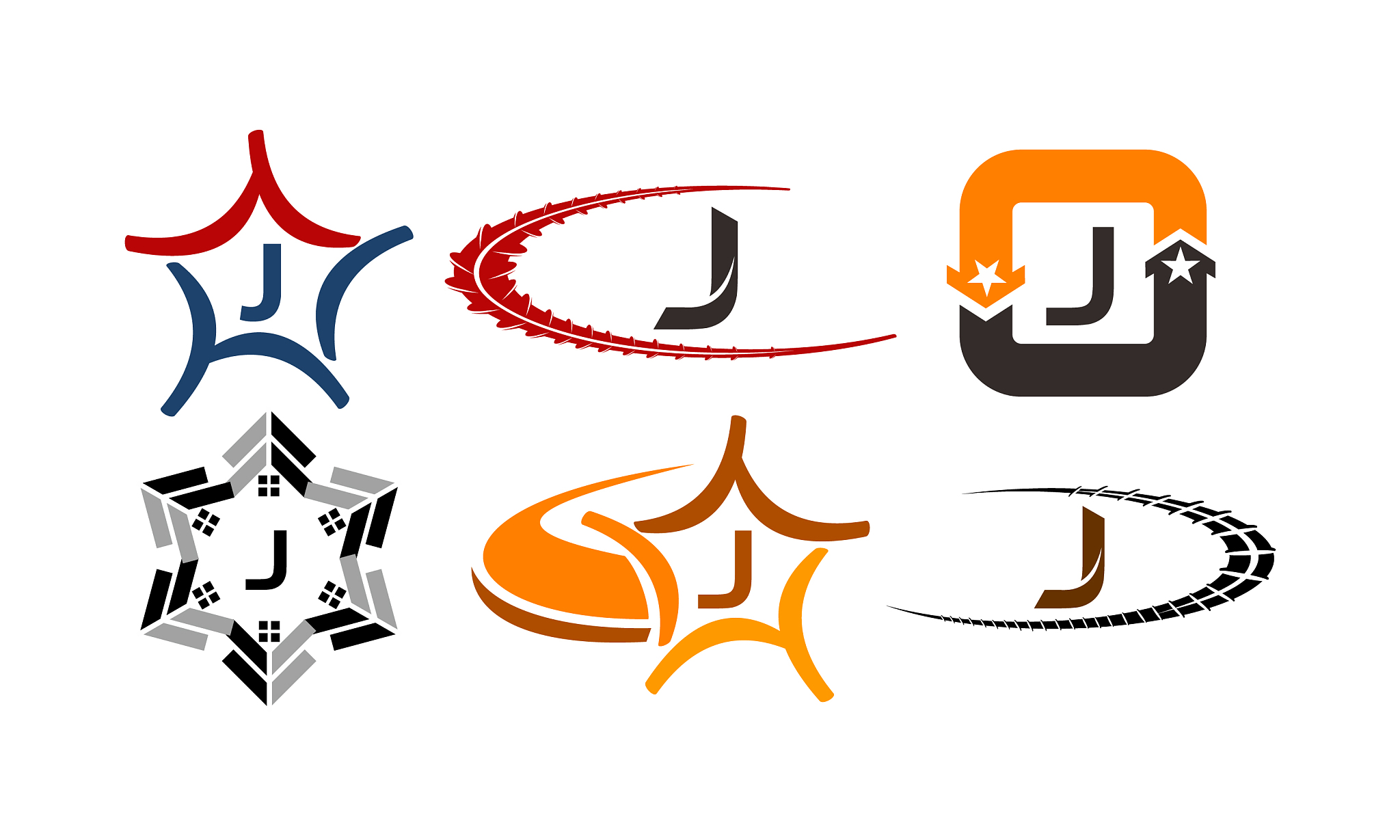 logotype j modern template set