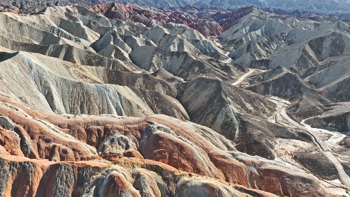 中国甘肃张掖的多彩丹霞风景区,张掖联合国教科文组织