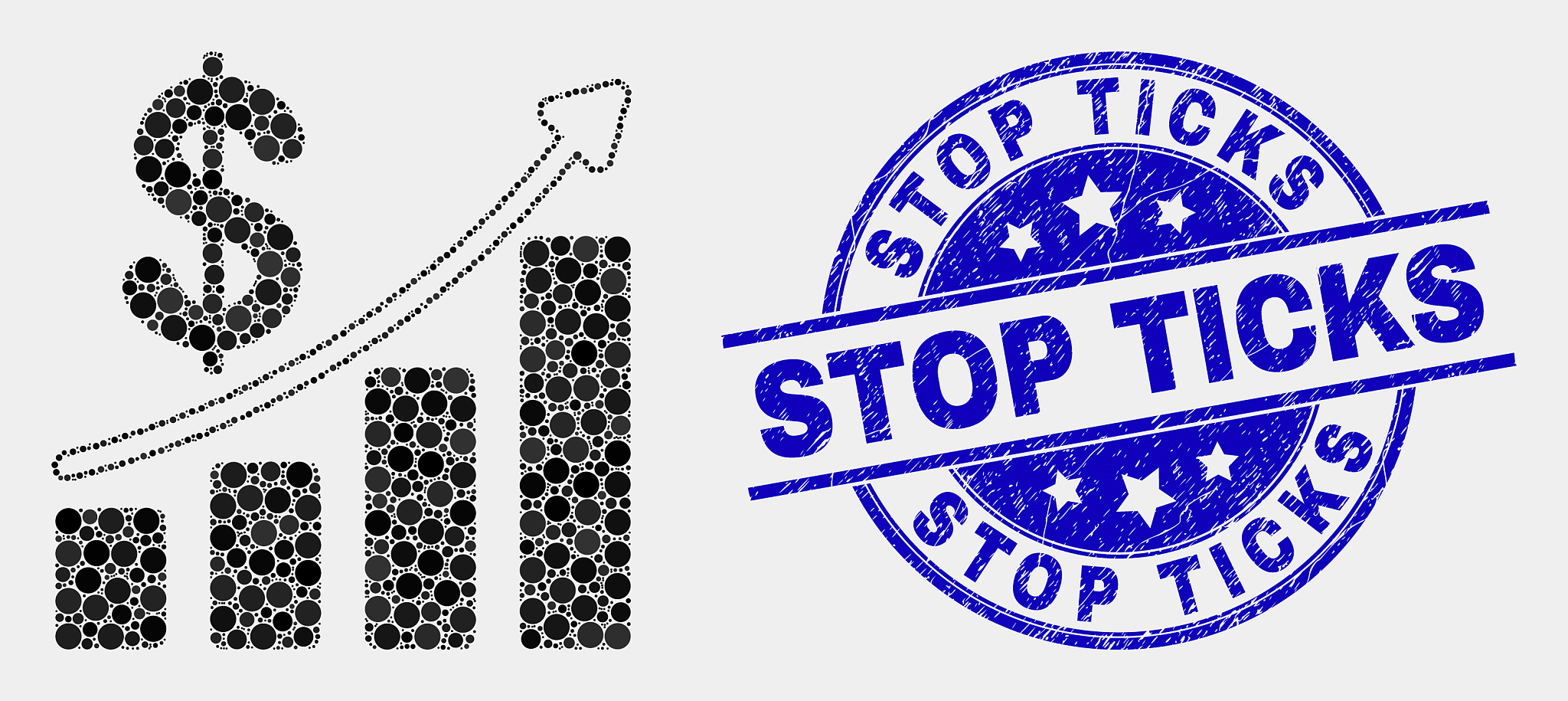dot profit up trend chart icon and