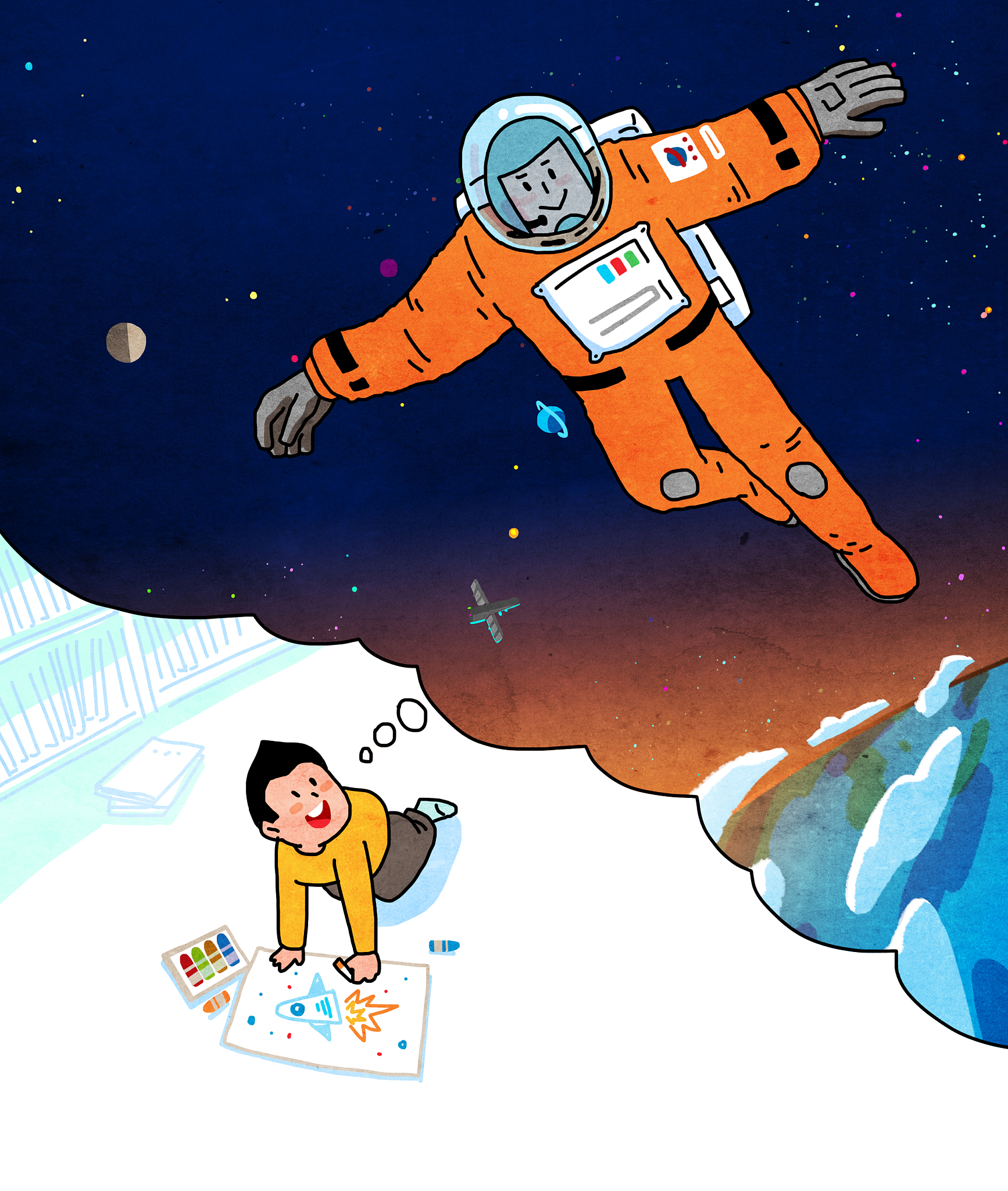 11岁儿子想当宇航员？给孩子编个太空冒险故事，激发梦想！