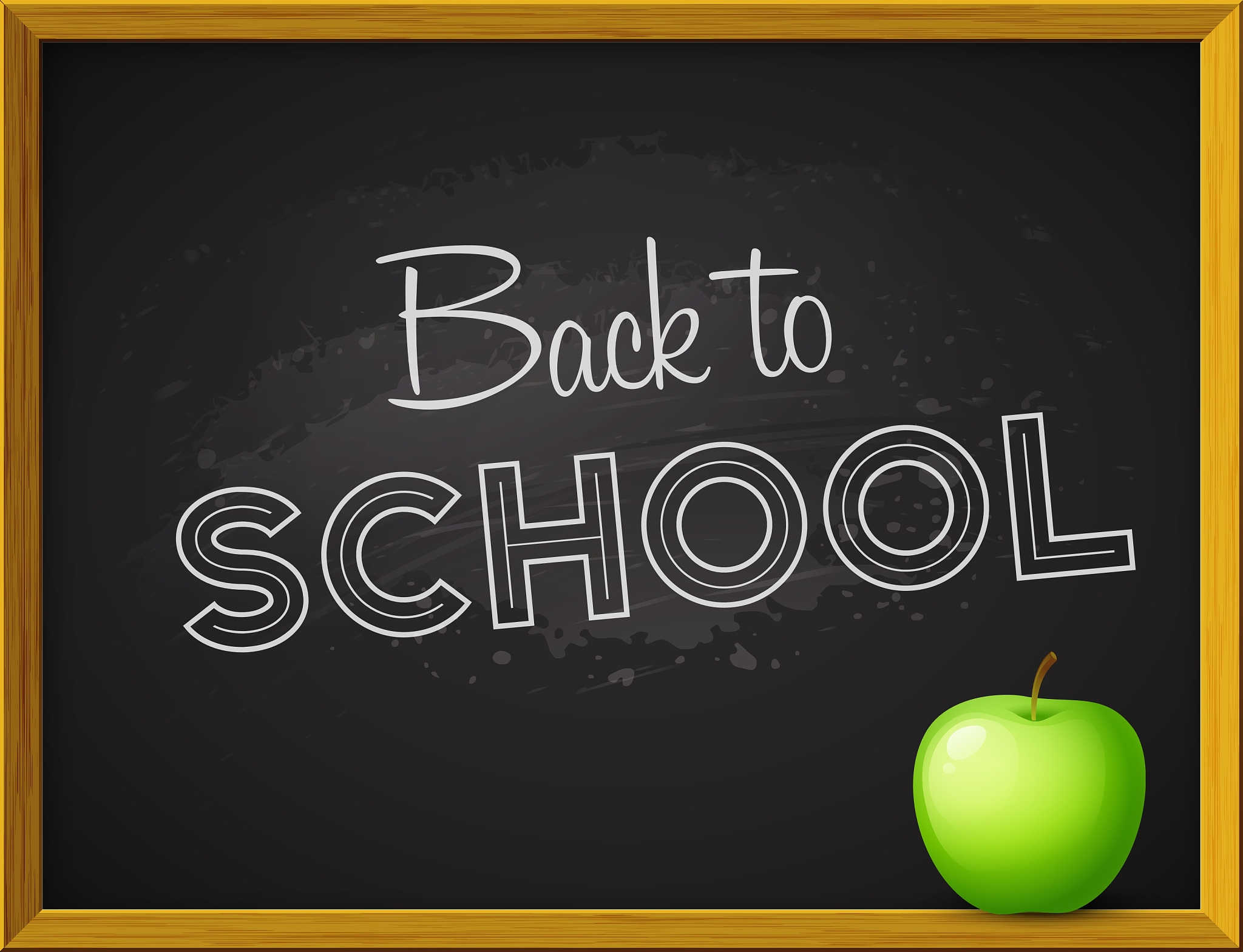 Young Man in School Uniform Staring at English Test Paper with Clock on Blackboard