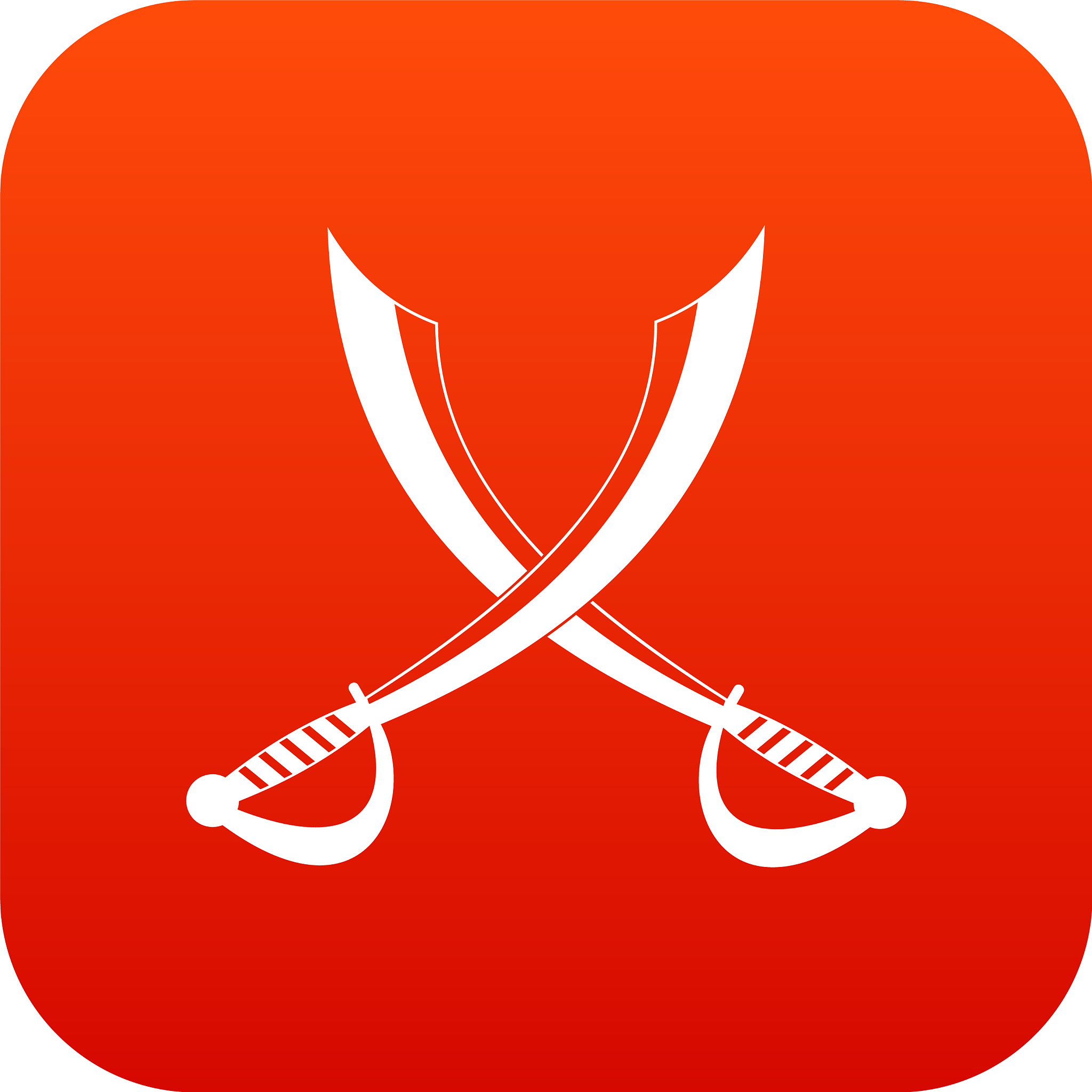 crossed sabers icon digital red
