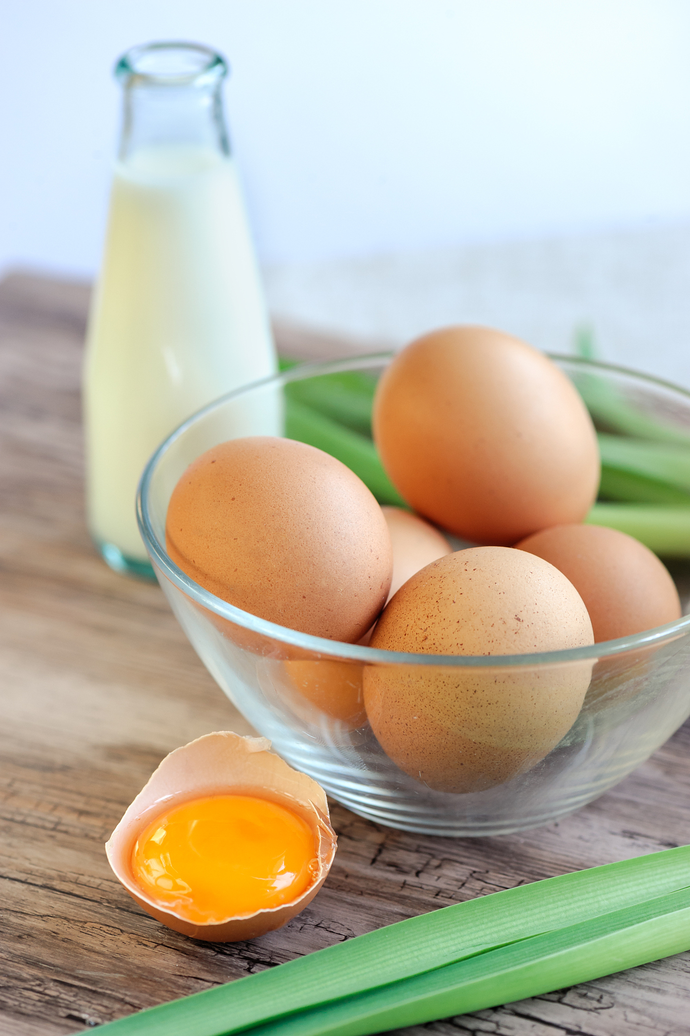 eggs and milk