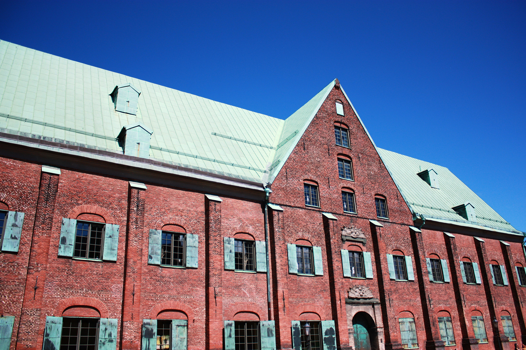kronhuset under blue sky in gothenburg sweden