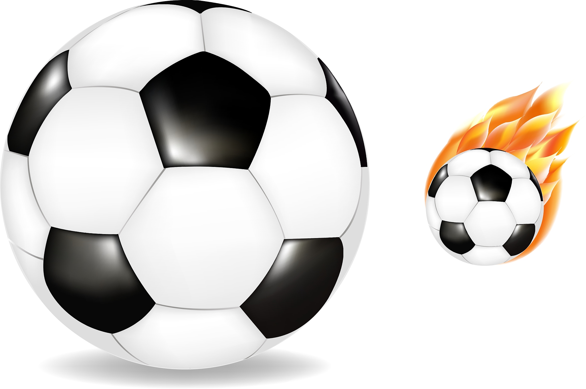 two soccerballs
