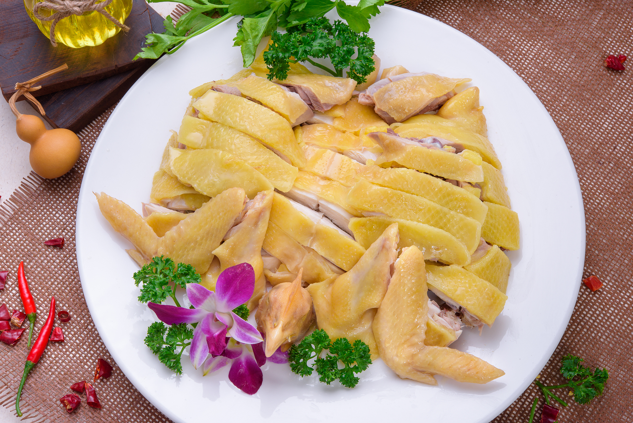 白切鸡 口号 - 鲜嫩入味，健康美味！