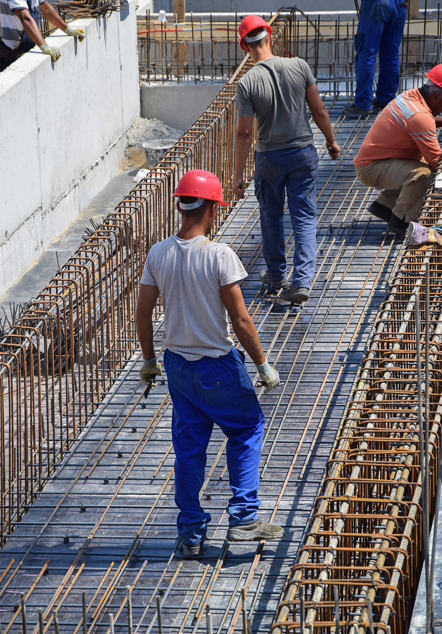 working at the construction site