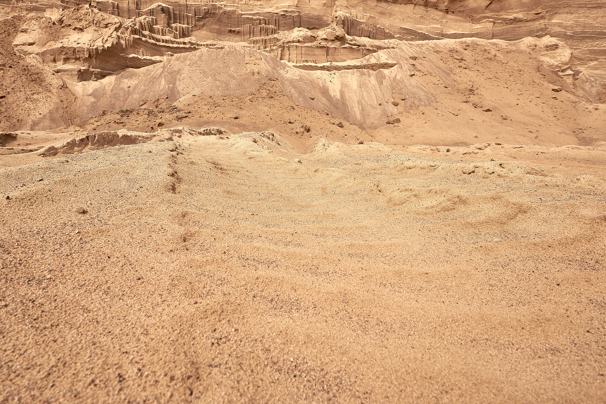 industrial sand quarry. sand pit. sand special for construction.