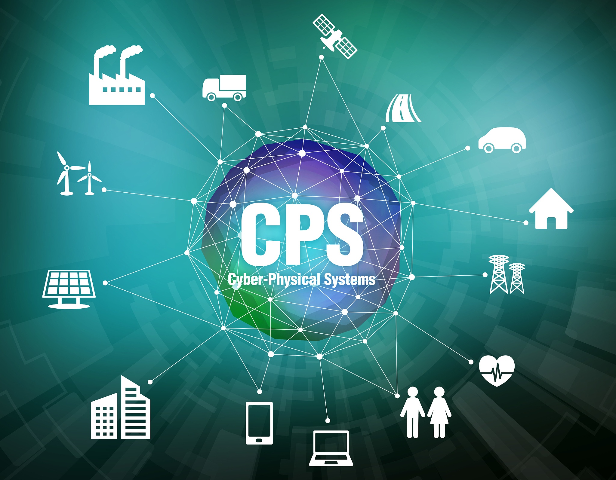 cps(cyber-physical systems) conceptual abstract image visual