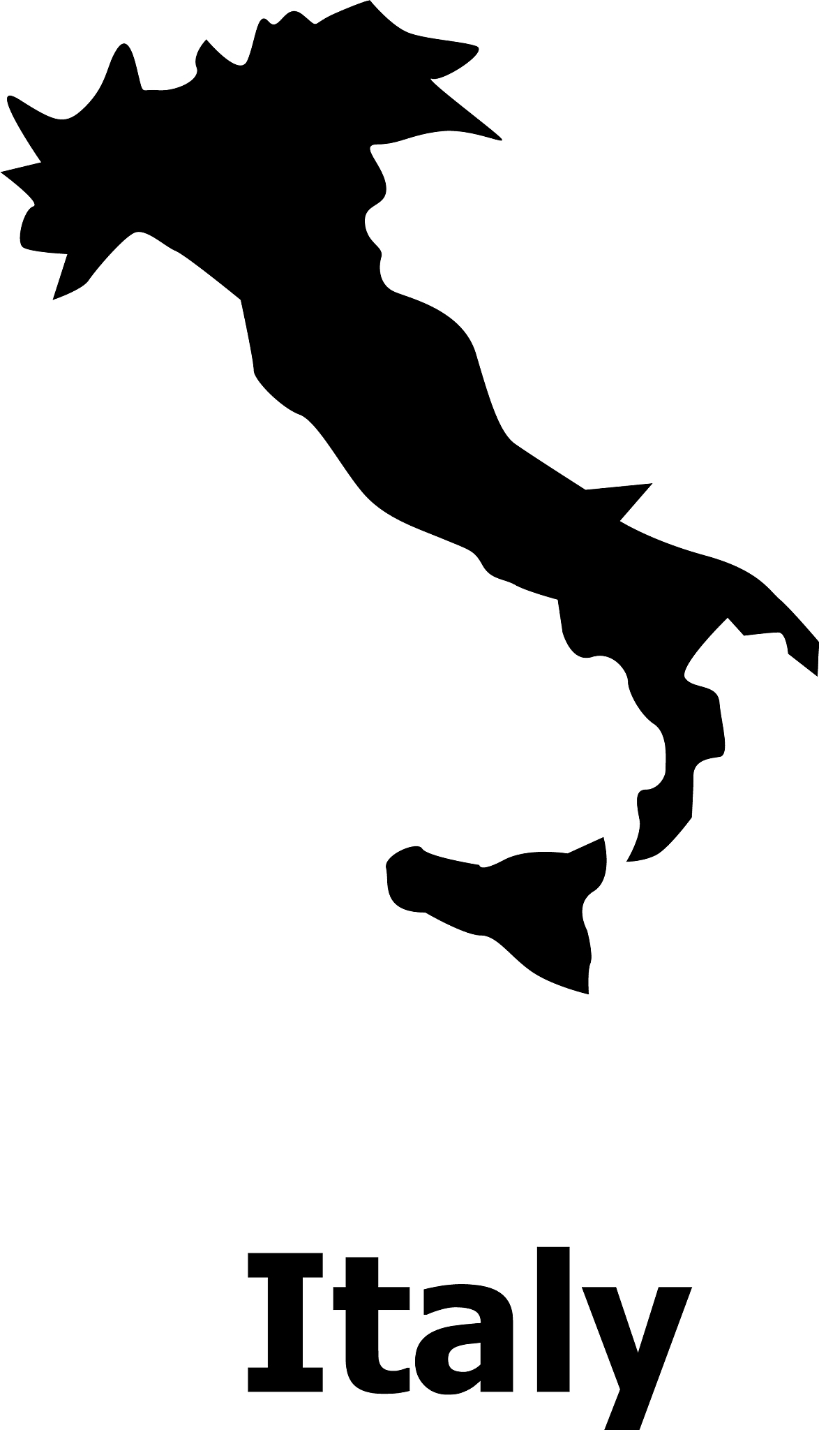 italy map icon simple style