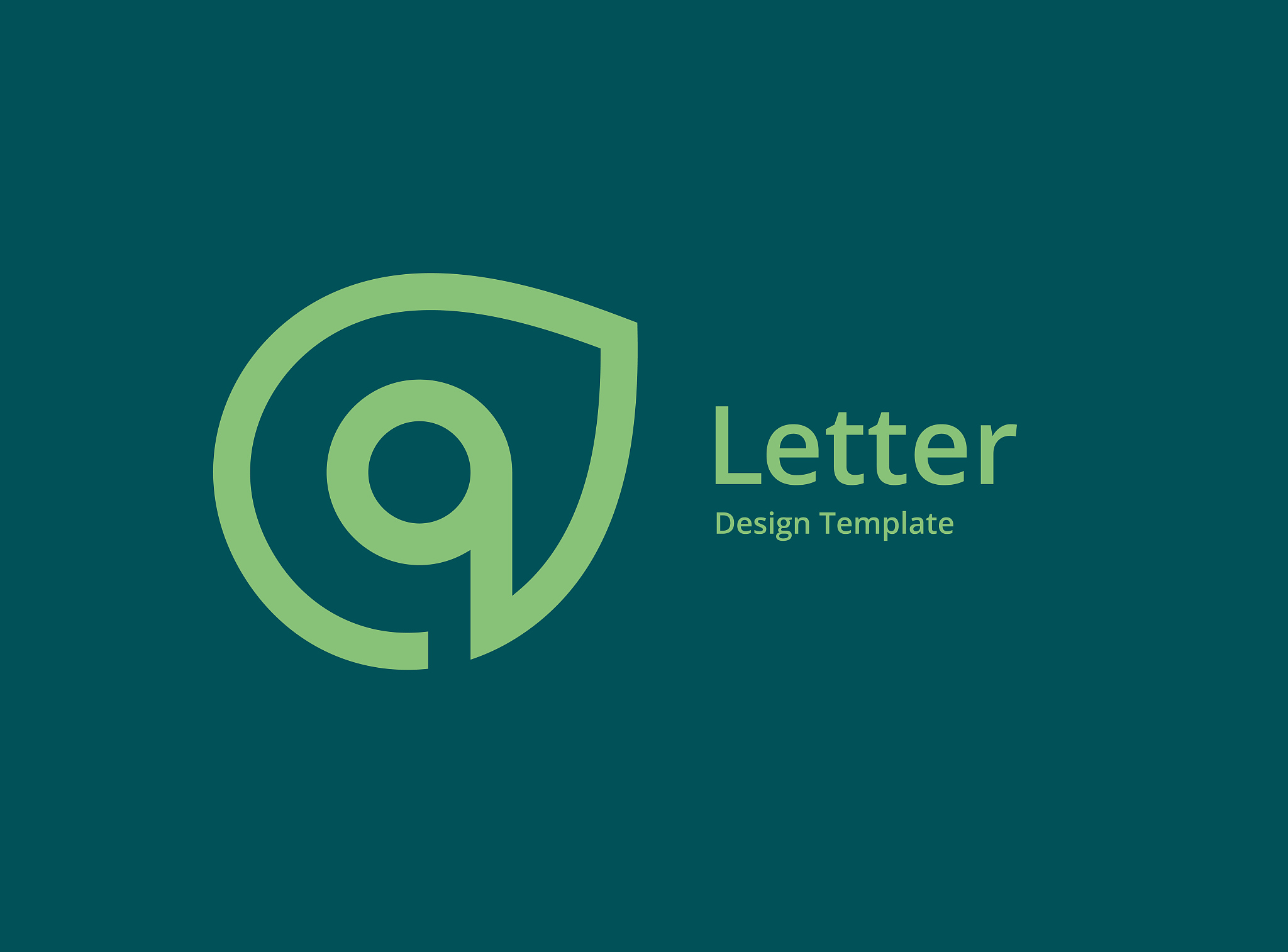 letter q or number 9 with eco leaves logo icon design