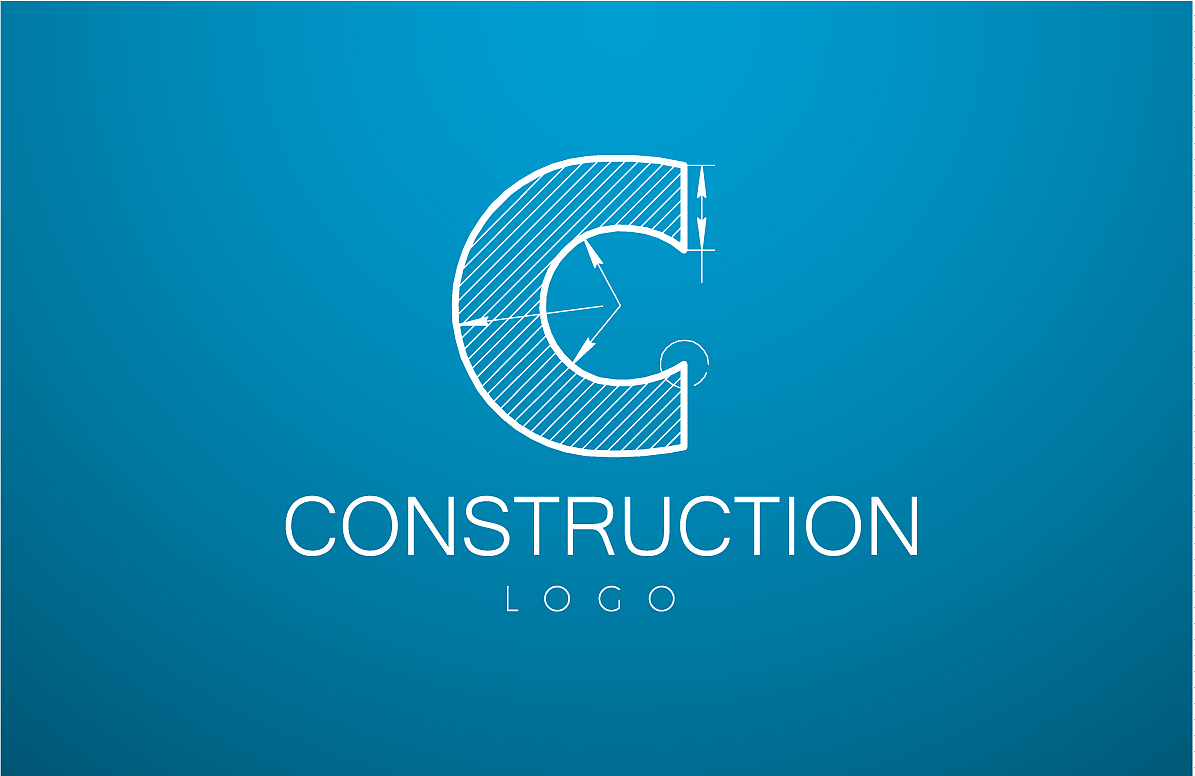 logo template letter c in the style of a