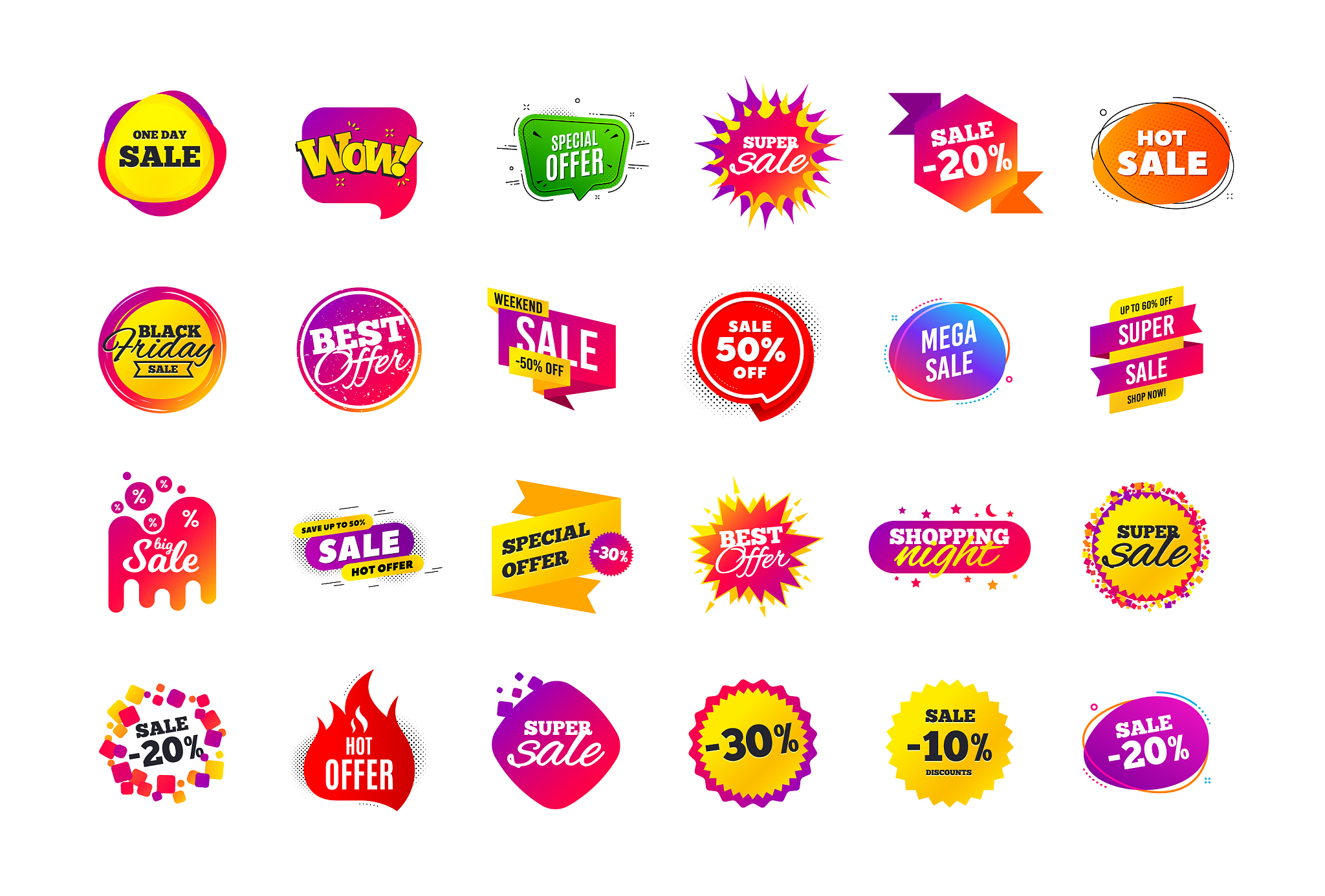 sale banner badge special offer discount tags