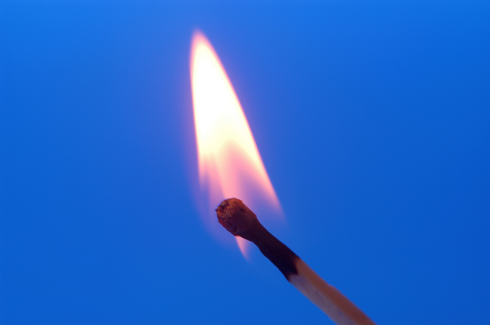 match on blue background