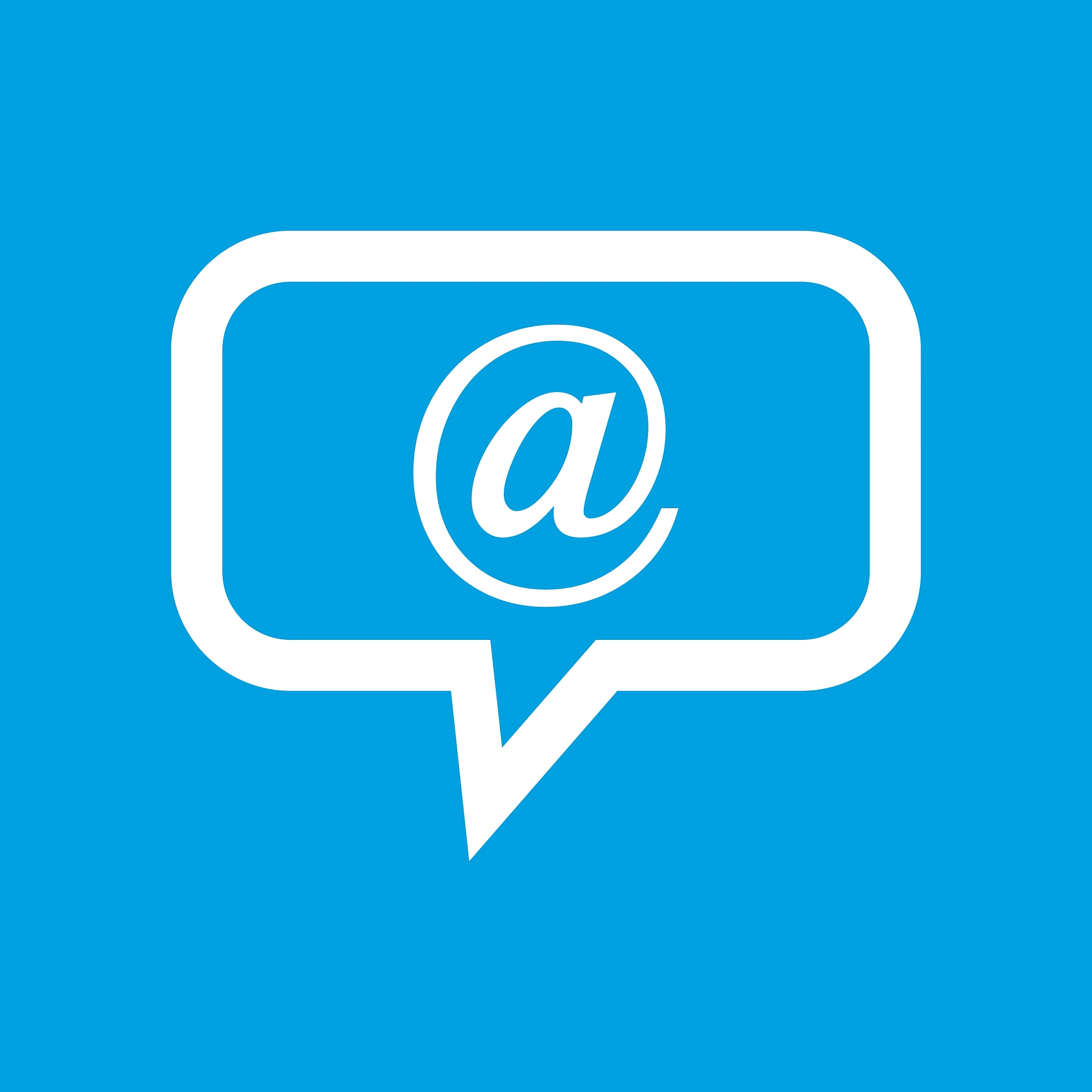 mail white icon