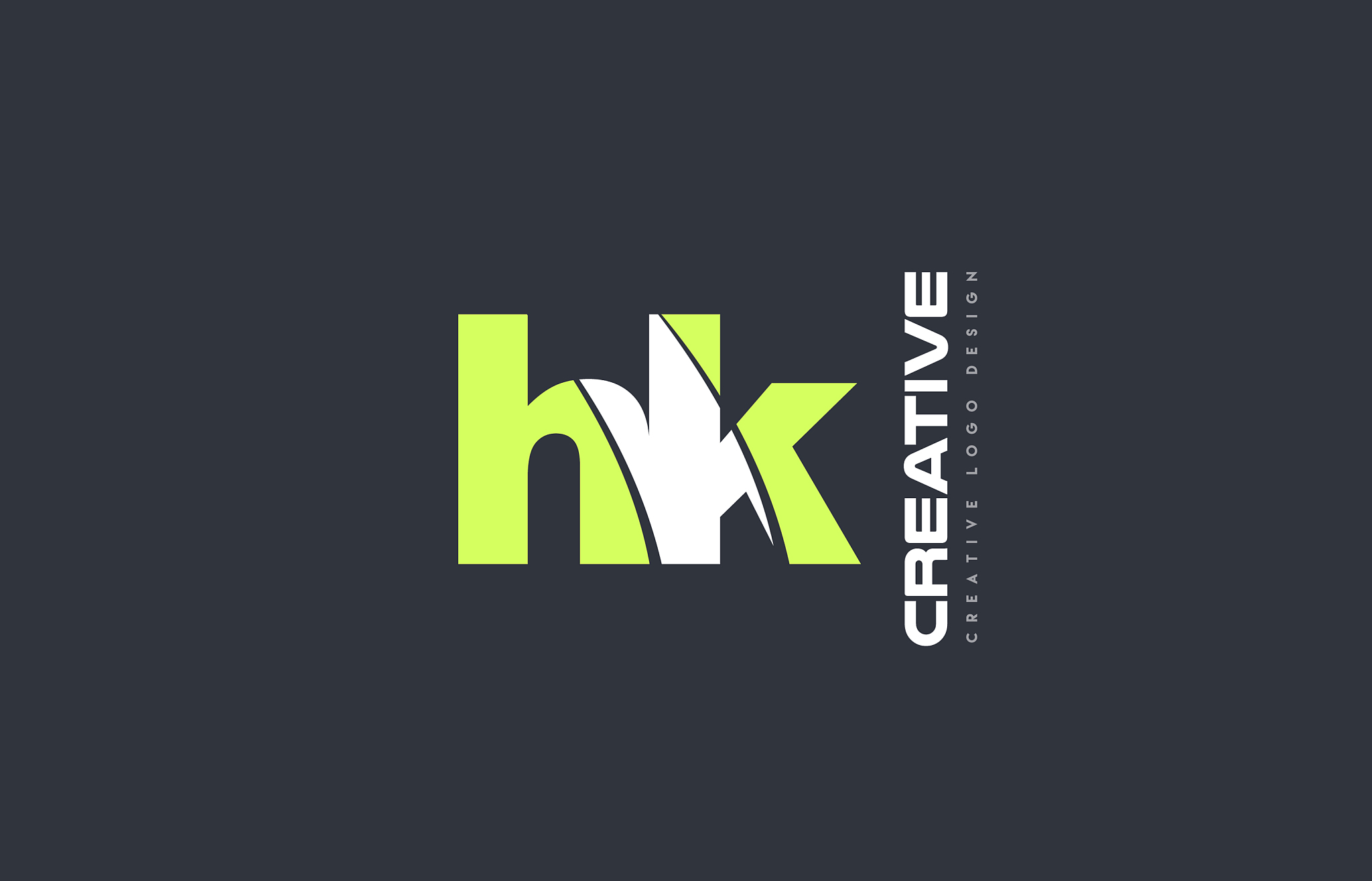 green letter hk h k combination logo icon company