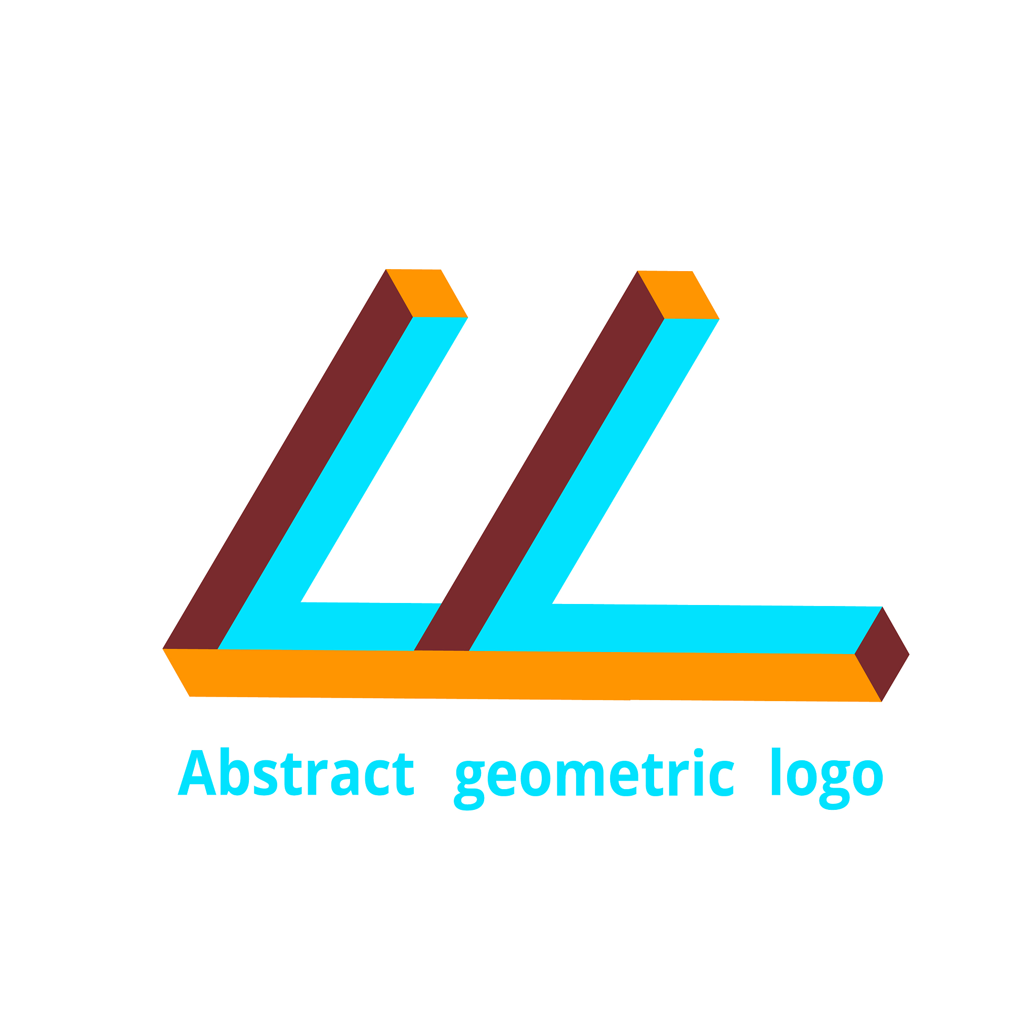 abstract geometric logo on a white background