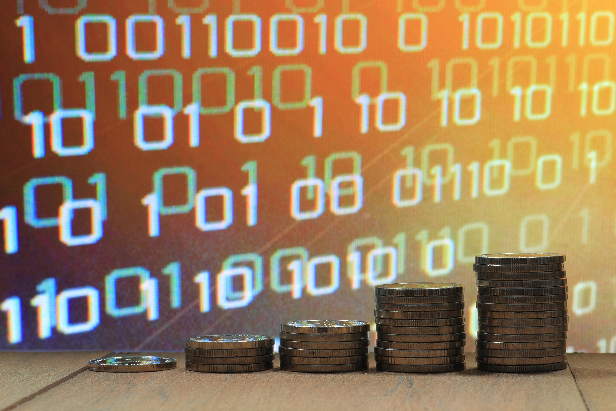 digital economy. financial data information value digital busine