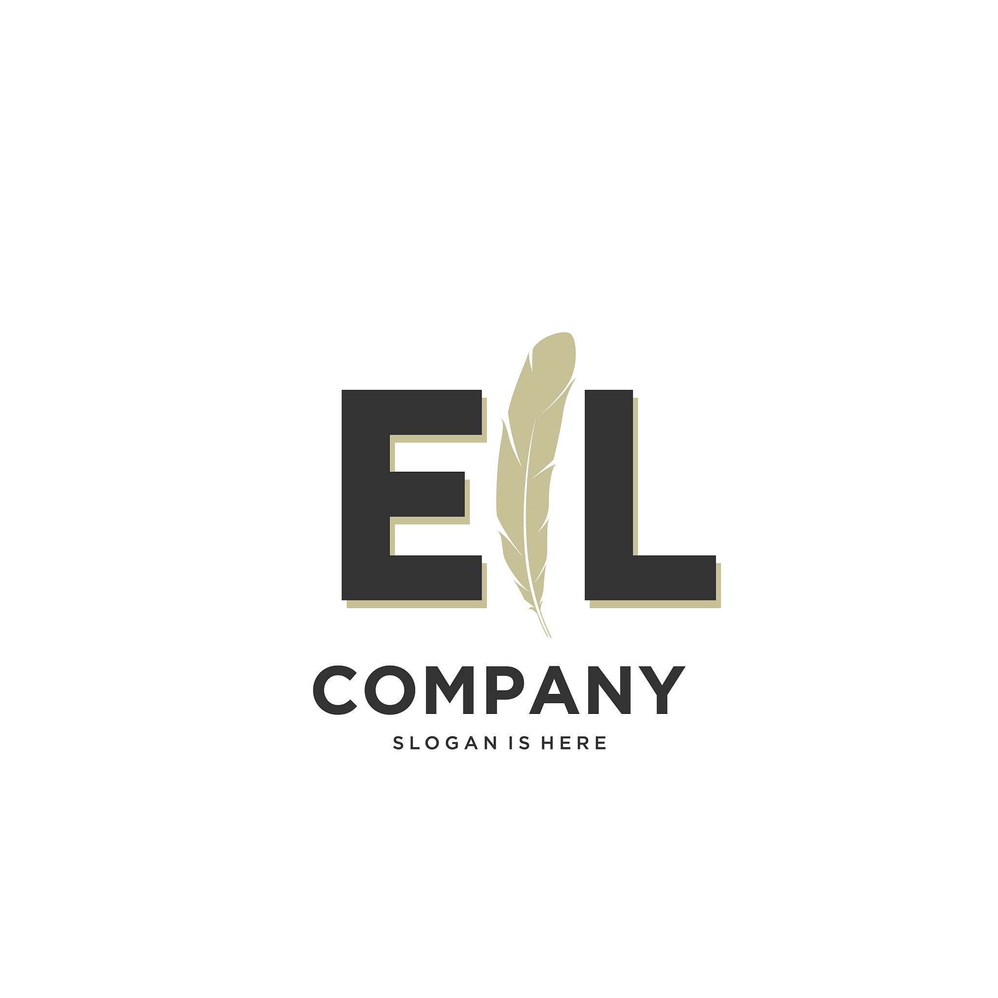initial el letter unique attractive creative